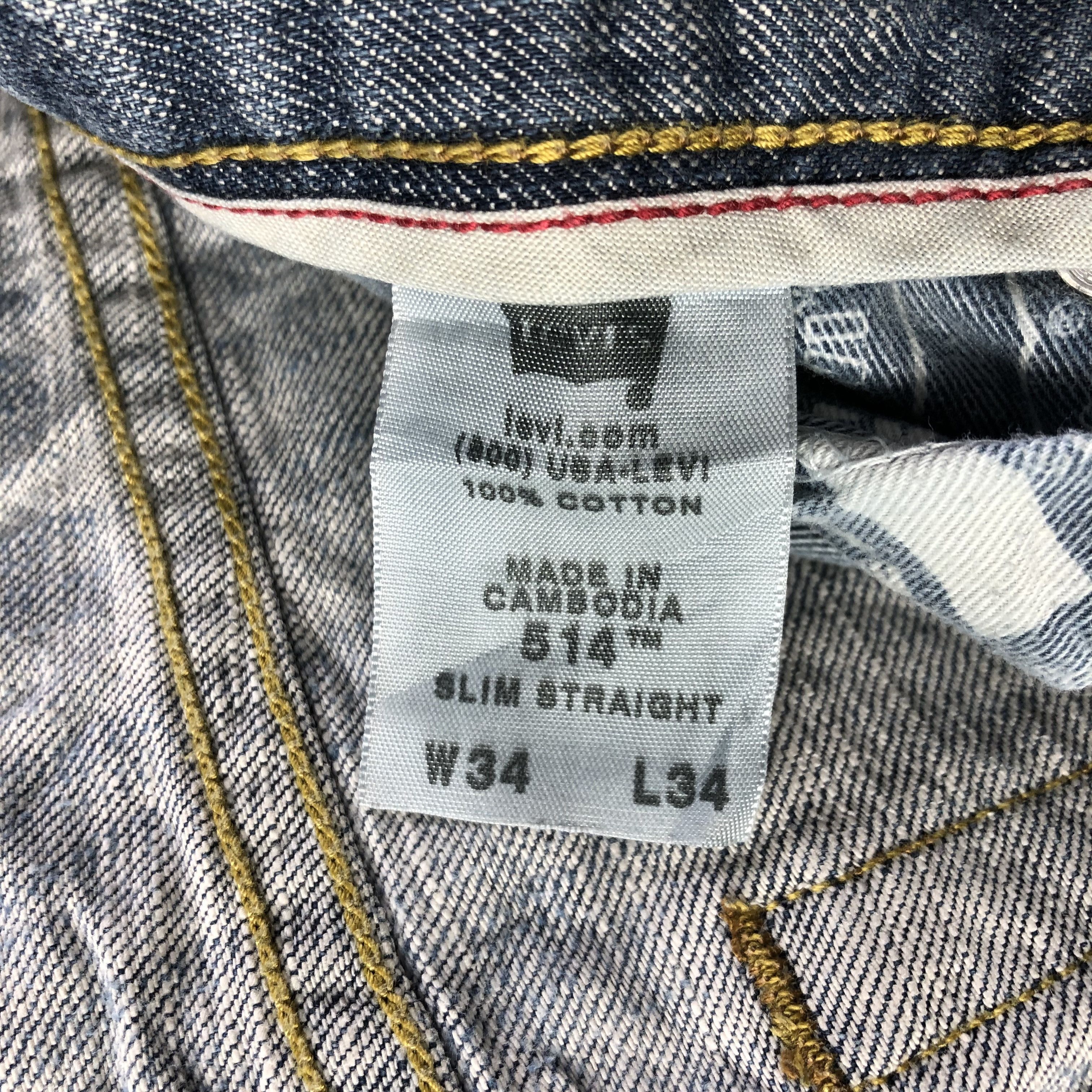 Levi's Vintage Levis 514 Jeans-J3345 Size US 35 - 12 Thumbnail