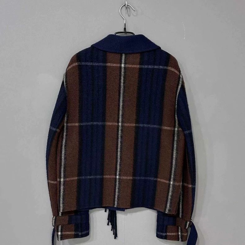 LOEWE Plaid tassel lapel coat