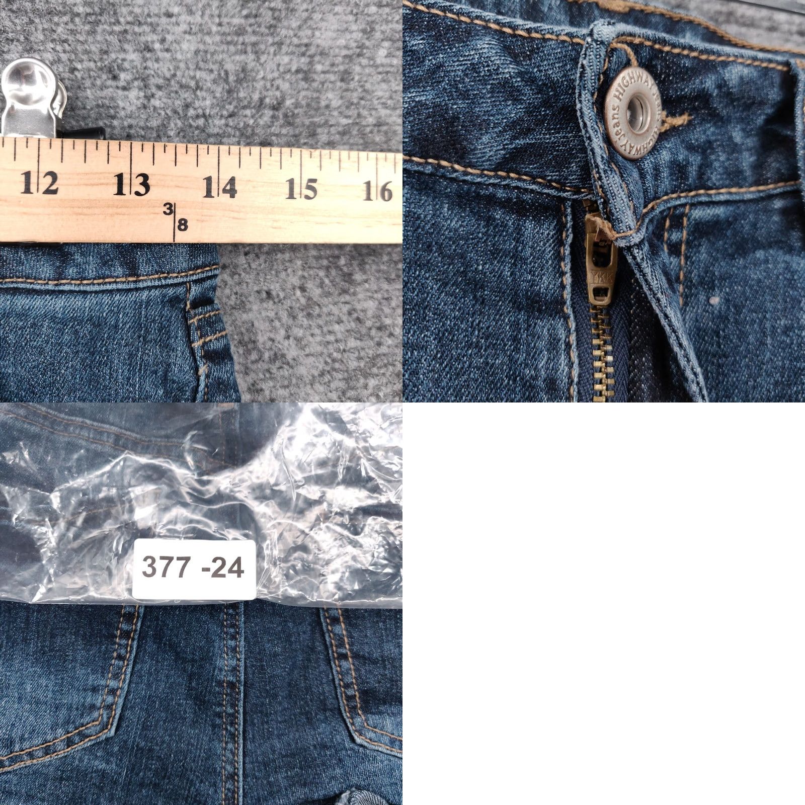Denime Highway Shorts Womens 7/8 Blue Hot Pants Mid Rise Cuffed Stone Wash Denim Size 27" / US 4 / IT 40 - 8 Thumbnail