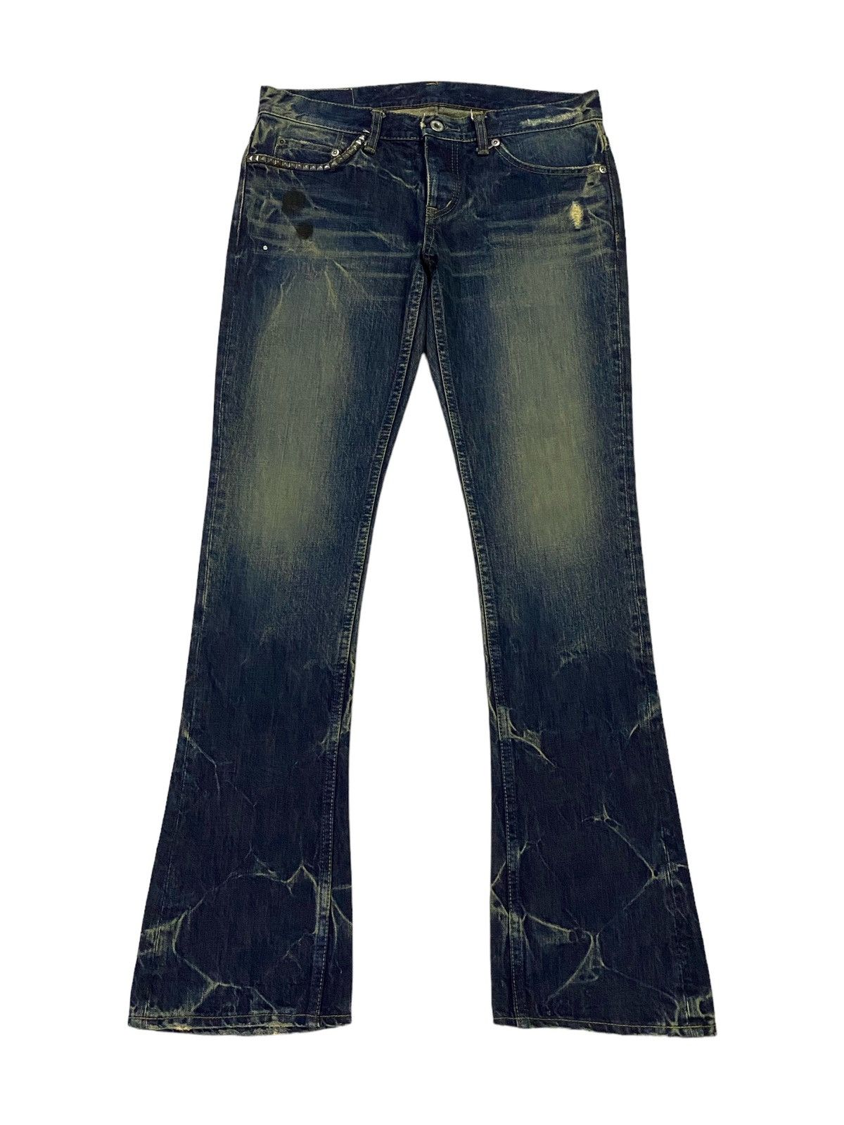 Hysteric Glamour Hysteric Glamour Flared Distressed Denim Pants Size 31" - 2 Thumbnail