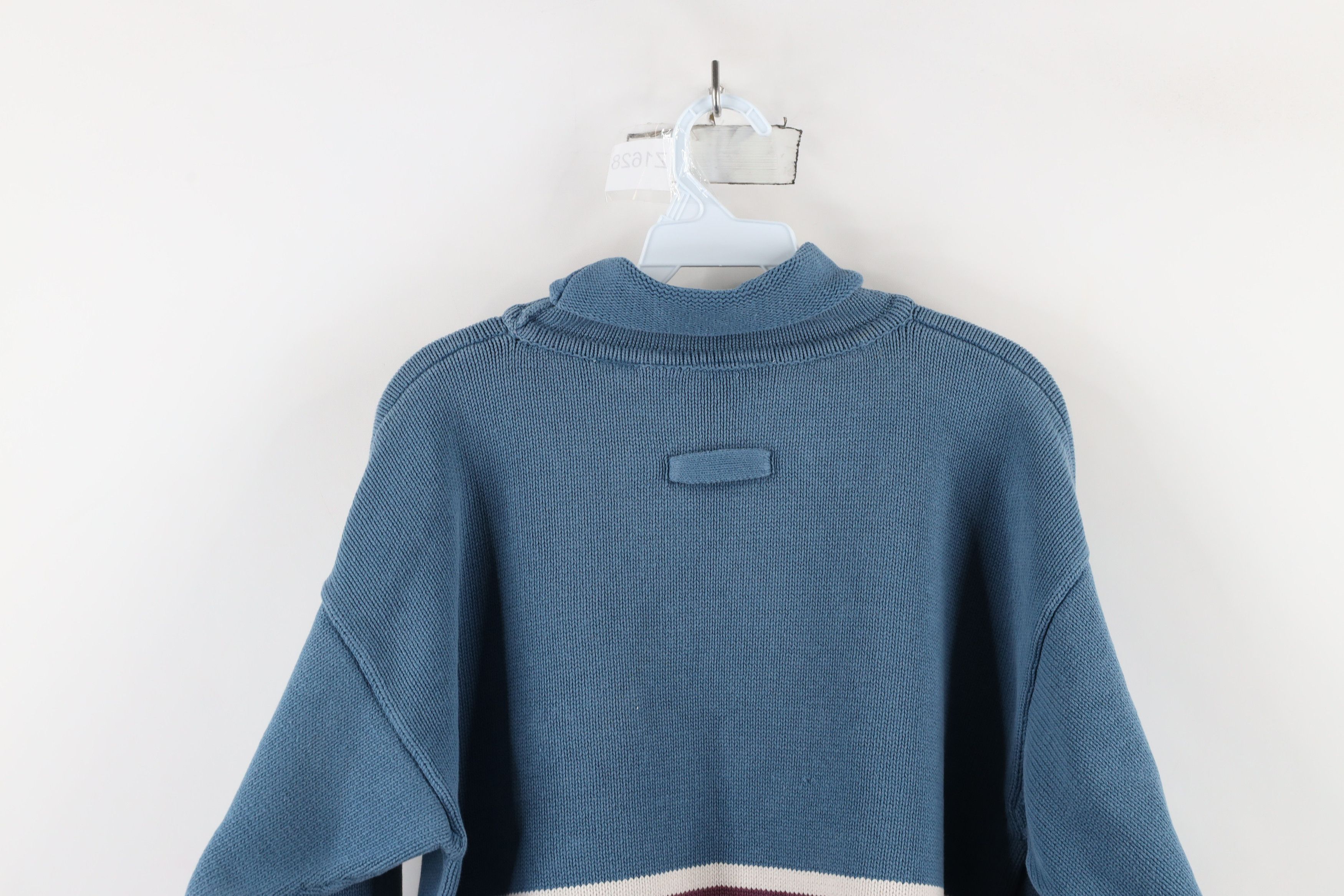 Vintage Vintage 90s Streetwear Cotton Marled Knit Turtleneck Sweater Size M / US 6-8 / IT 42-44 - 13 Thumbnail