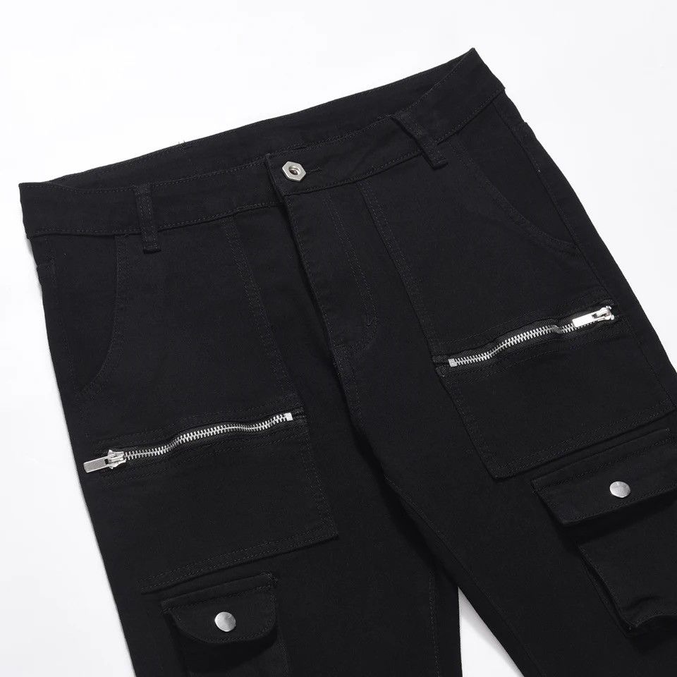 Japanese Brand × Jean Straight Boot Cut Flared Pocket Cargo Jeans Size US 30 / EU 46 - 5 Thumbnail