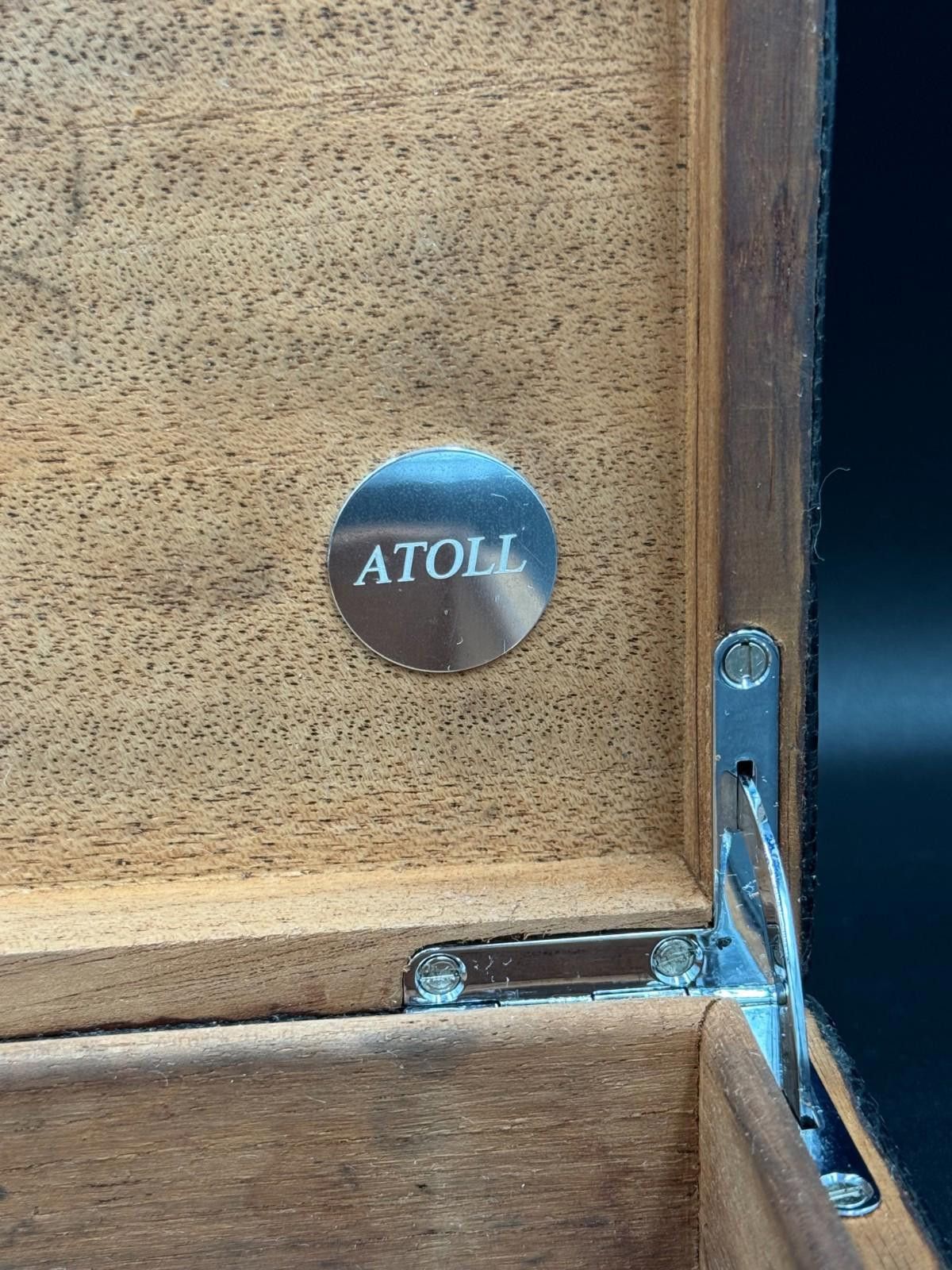 Other Atoll Cigar Case Box Humidor Alligator Black Leather Needs R Size ONE SIZE - 3 Thumbnail