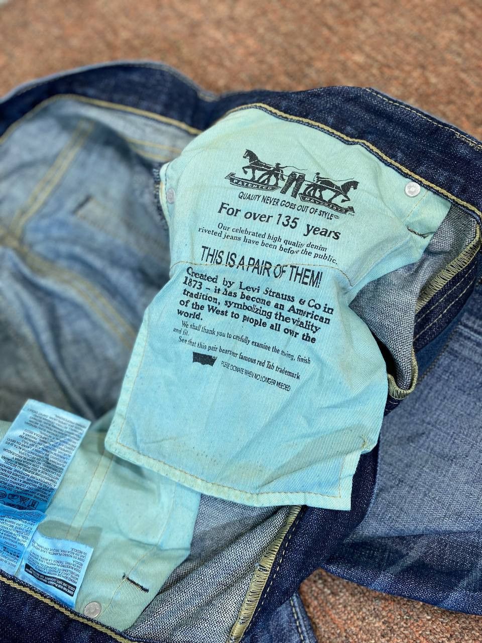 Levi's levis 508 regular tapered distressed denim Size US 39 - 12 Thumbnail