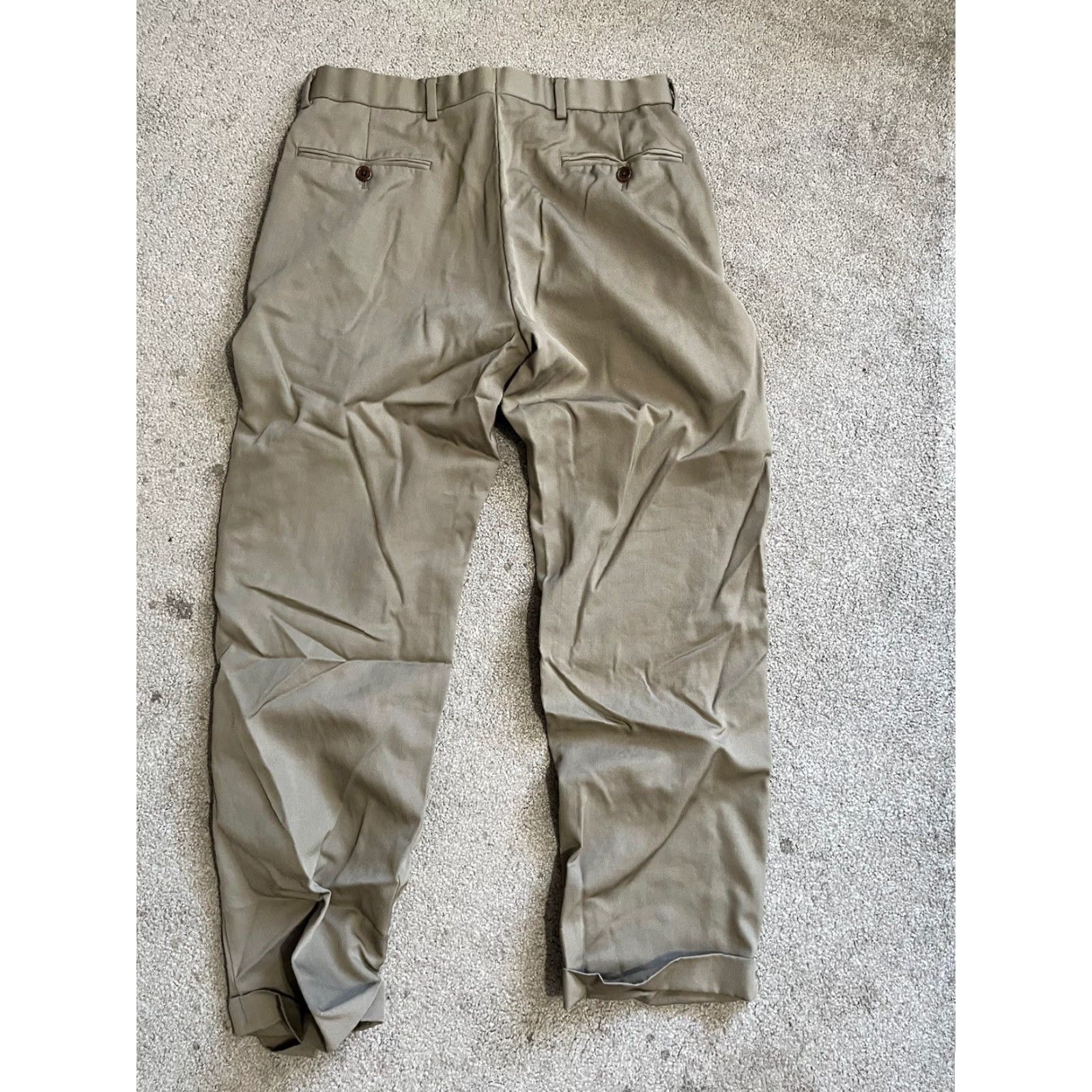 Brooks Brothers VINTAGE Brooks Brothers 1818 Madison Dress Pants Wool Blend Beige Khaki Mens Sz 33x30 Size US 33 - 3 Thumbnail