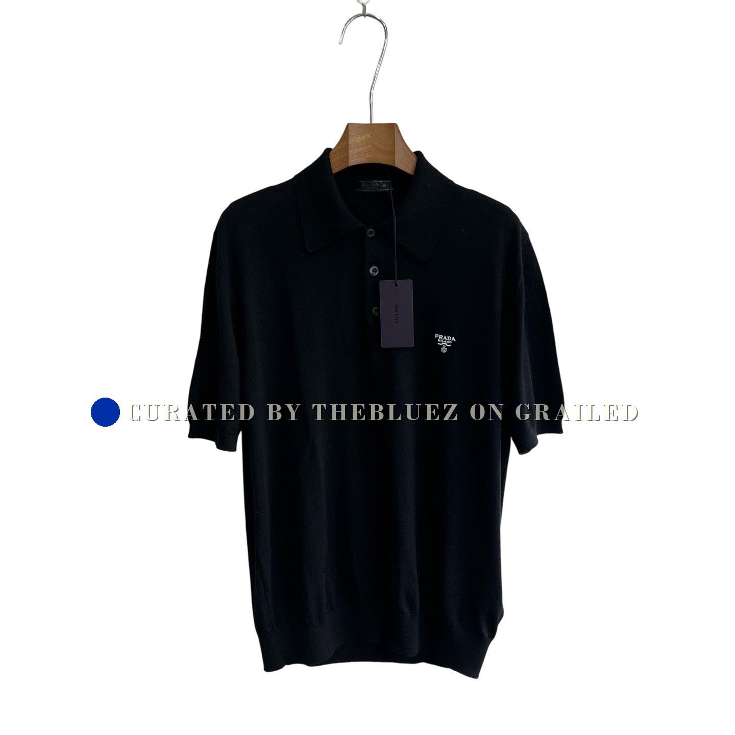 Prada Prada Wool Logo Polo Shirt Size US M / EU 48-50 / 2 - 1 Thumbnail