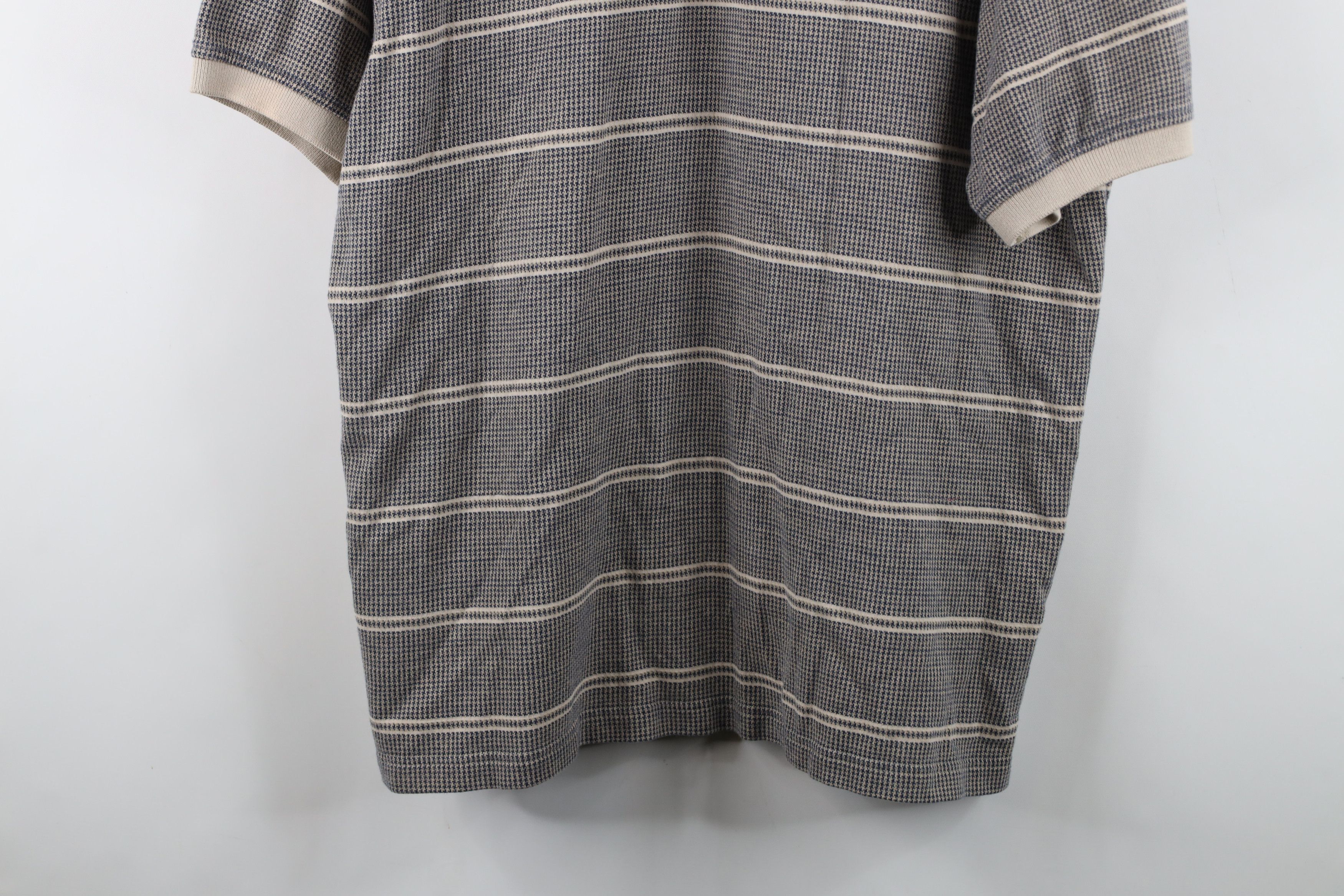 Vintage Vintage 90s Y2K Streetwear Houndstooth Knit Golf Polo Shirt Size US XL / EU 56 / 4 - 3 Thumbnail