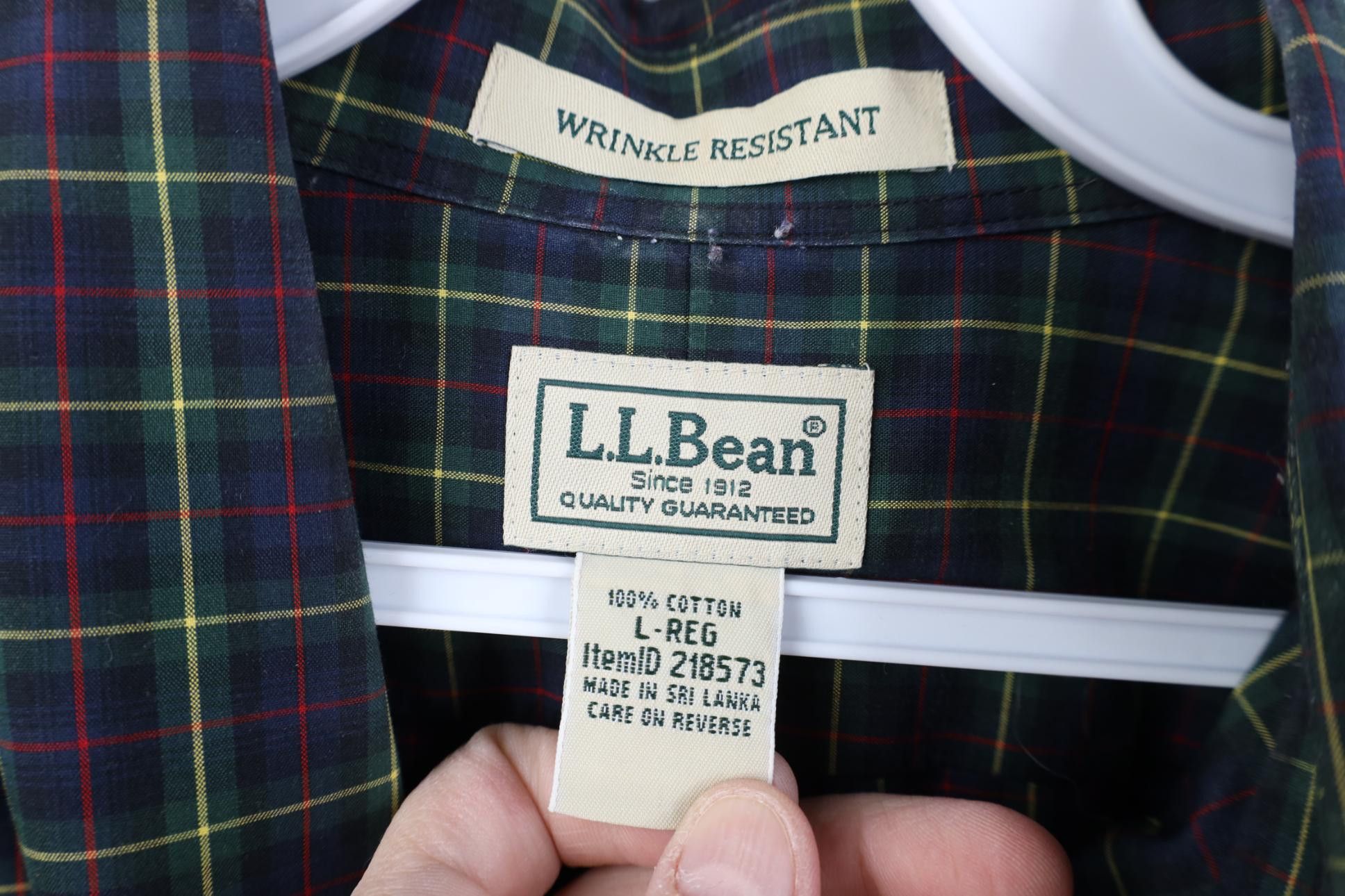 L.L. Bean Vintage LL Bean Resistant Collared Button Down Shirt Plaid Size US L / EU 52-54 / 3 - 6 Thumbnail