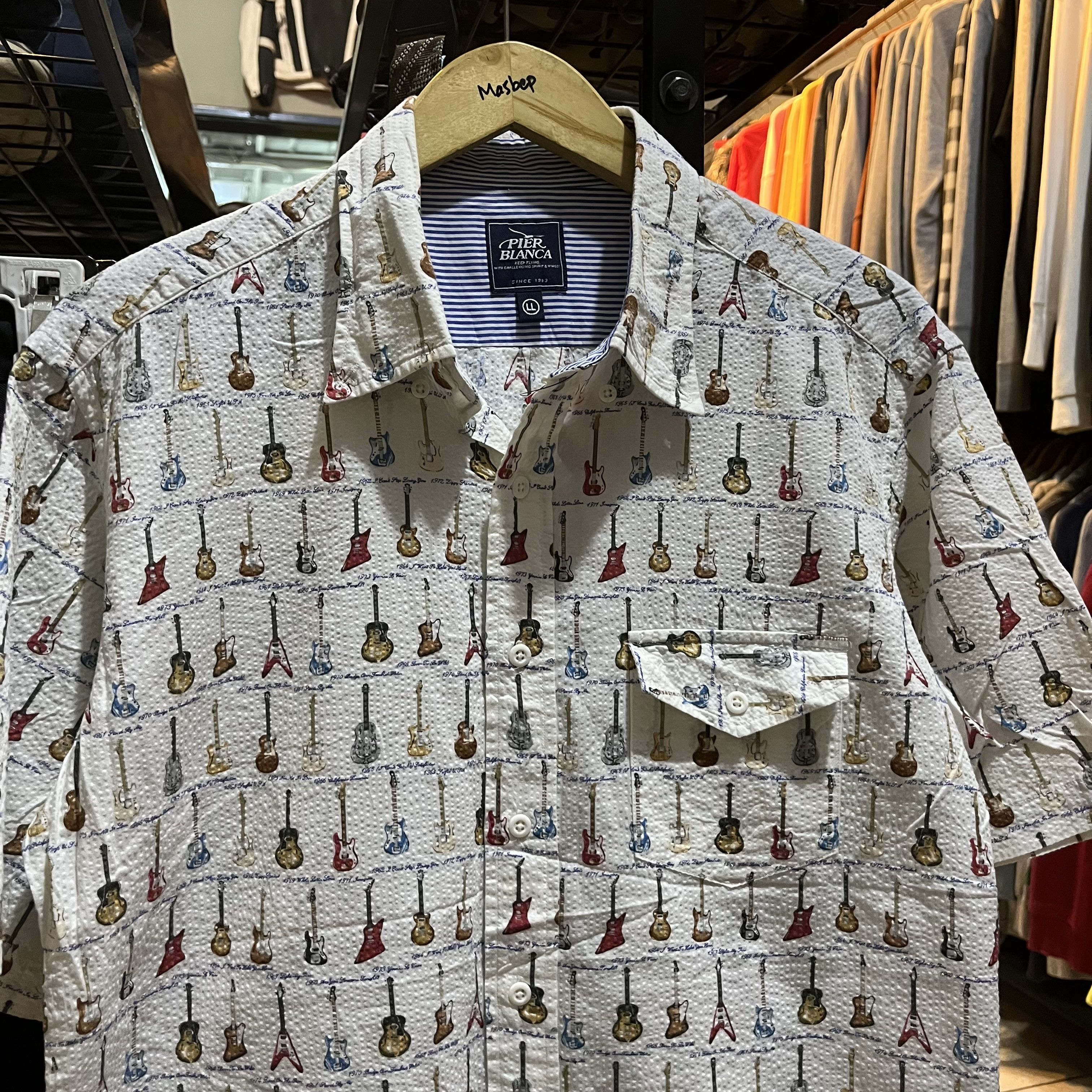 Designer × If Six Was Nine × Vintage Pier bianca all over print guitar short sleeve Size US XL / EU 56 / 4 - 2 Thumbnail