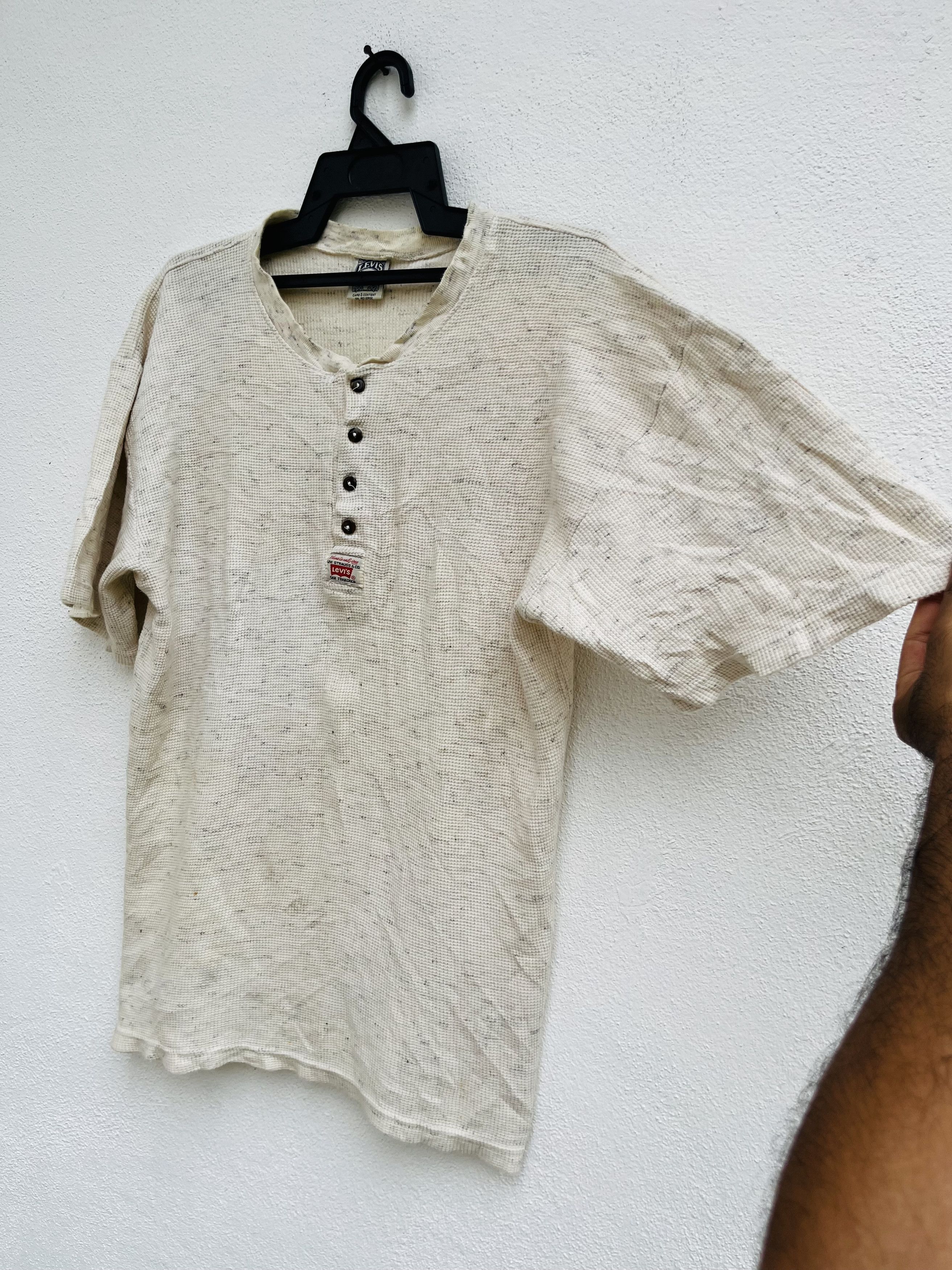 Levi's Vintage Clothing × Vintage Vintage 90s Levis Half Button Streetwear Fashion Style Size US M / EU 48-50 / 2 - 5 Thumbnail