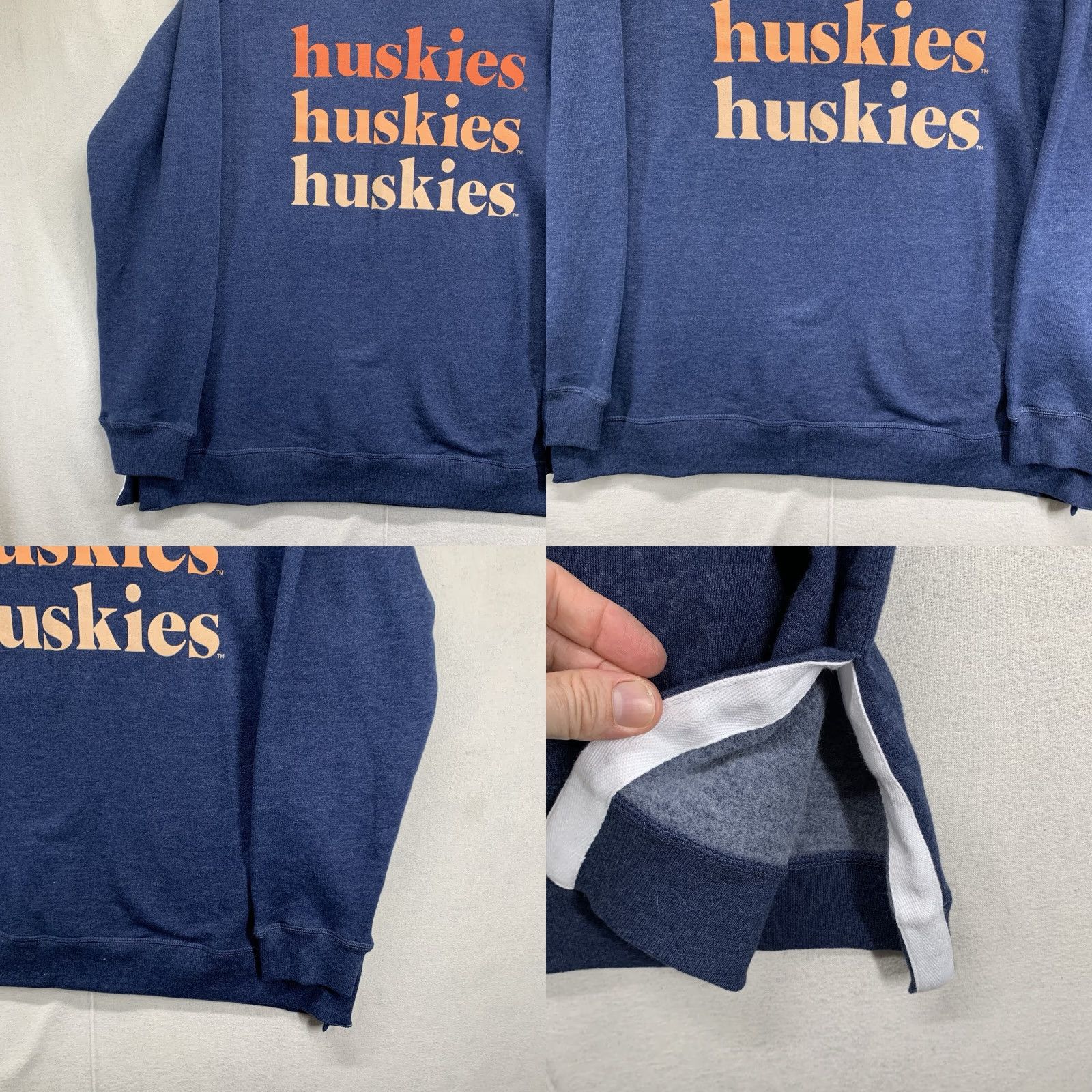 Vintage Women’s Sweatshirt L Blue Dog lovers UG Apparel University Logo Graphic Pullover Regular Long Sleeve All Seasons Lightweight Comfort Size L / US 10 / IT 46 - 8 Thumbnail