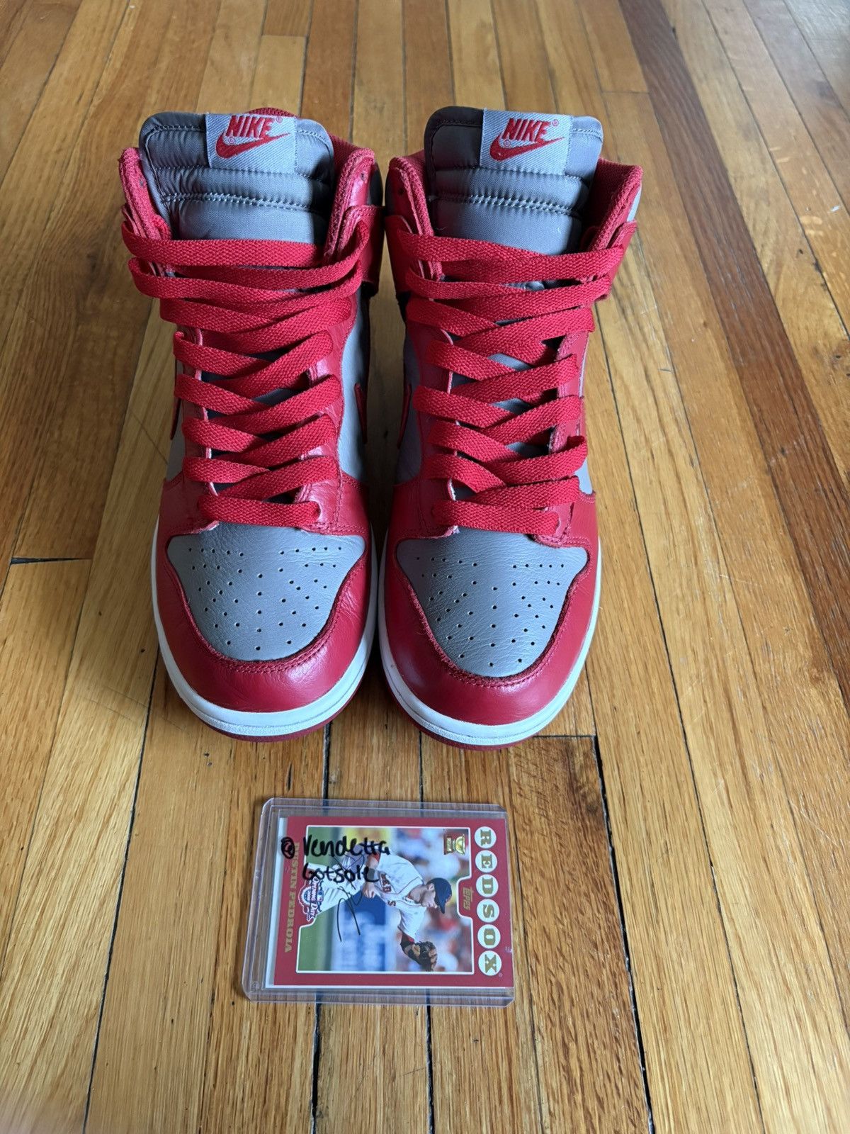 Nike Nike Dunk High UNLV QS Premium Leather 2015 US9 Size US 9 / EU 42 - 3 Thumbnail