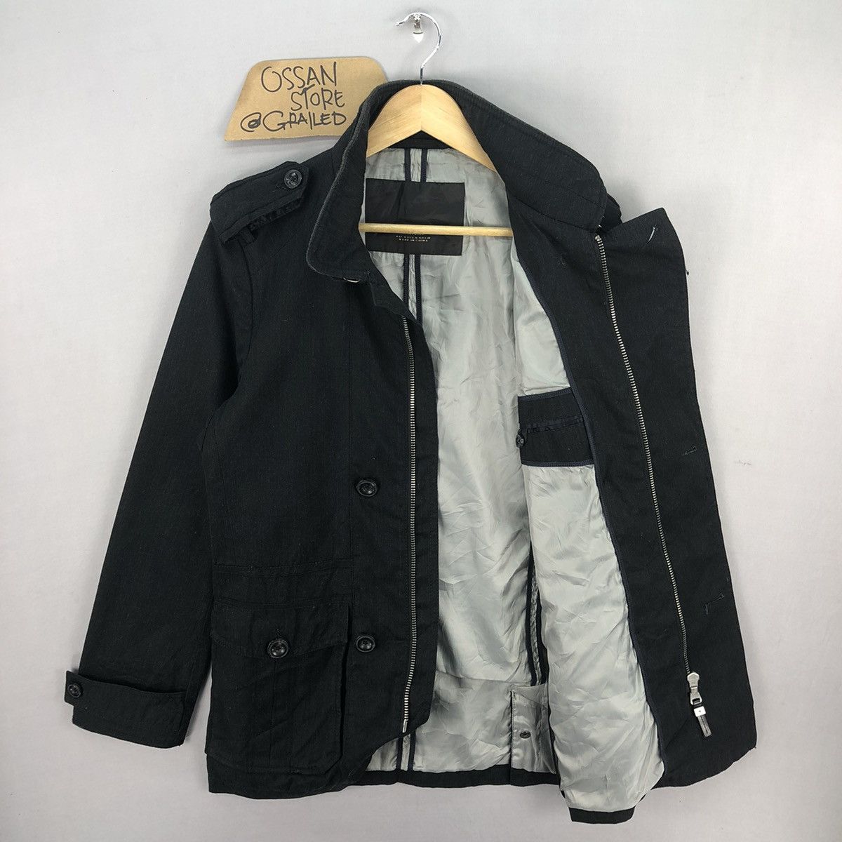 Zara Vintage 00’s Zara Man Double Breasted Zipper Jacket Size US M / EU 48-50 / 2 - 5 Thumbnail