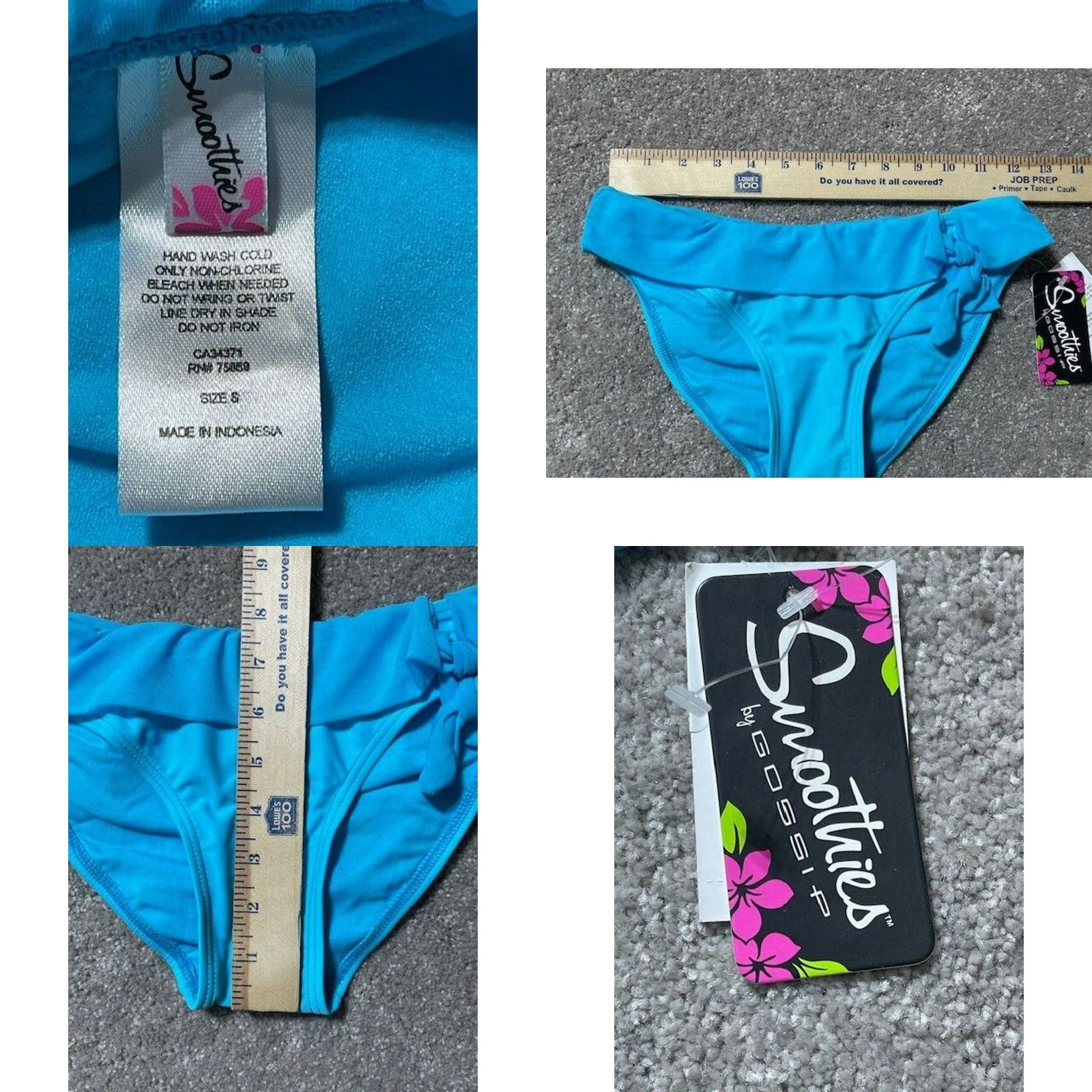 Vintage Smoothies Bikini 2 Piece Swimwear S Halter Padded Classic Pool Beach Tropical Beach Womens Bikini Set Halter Bandeau Nylon Spandex Size ONE SIZE - 9 Thumbnail
