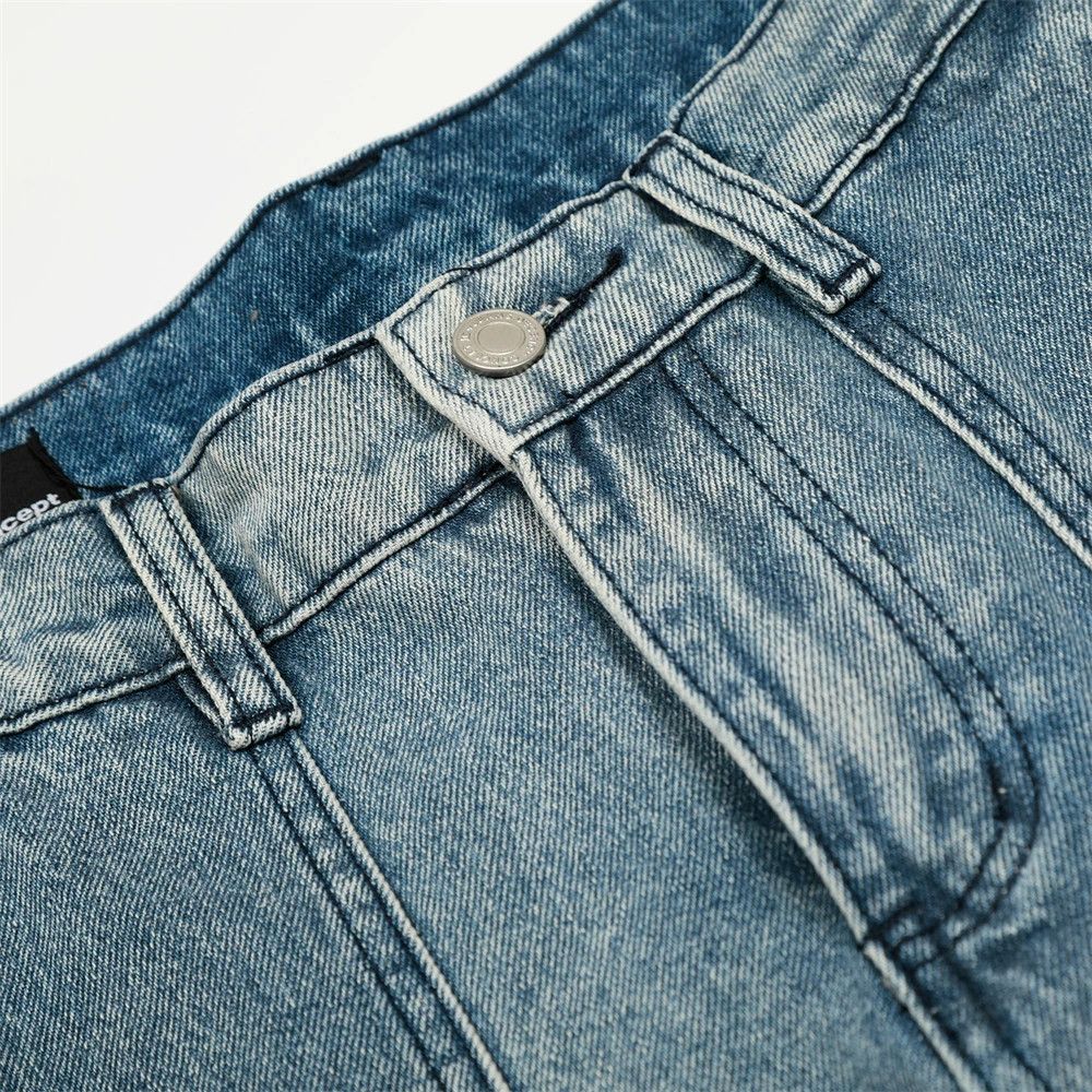 Jean Distressed men's washed multi-pocket cargo scimitar jeans Size US 32 / EU 48 - 4 Thumbnail