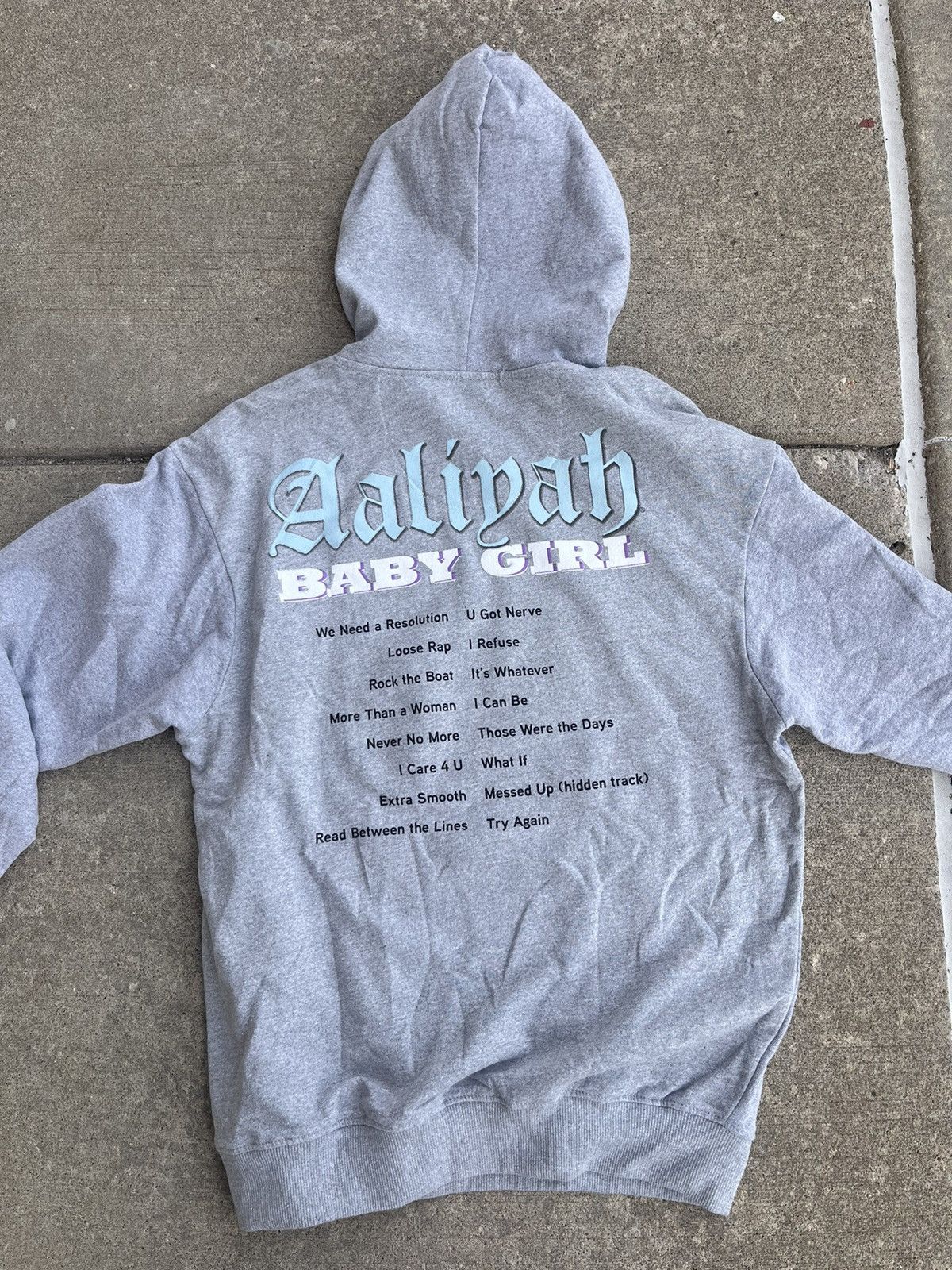 Other Grey Aaliyah graphic hoodie Size US L / EU 52-54 / 3 - 3 Thumbnail