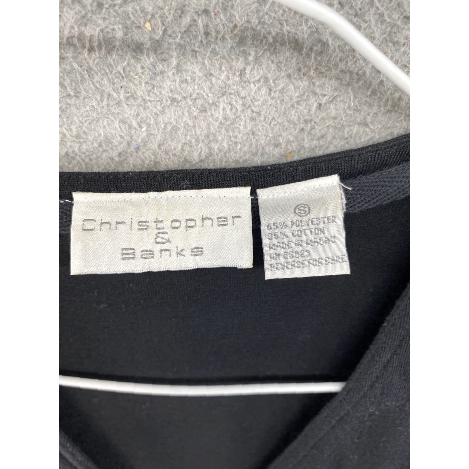 Vintage Christopher & Banks Women’s Button-Up Vest Embroidered Zoo Animals Size Small Black Size S / US 4 / IT 40 - 4 Thumbnail