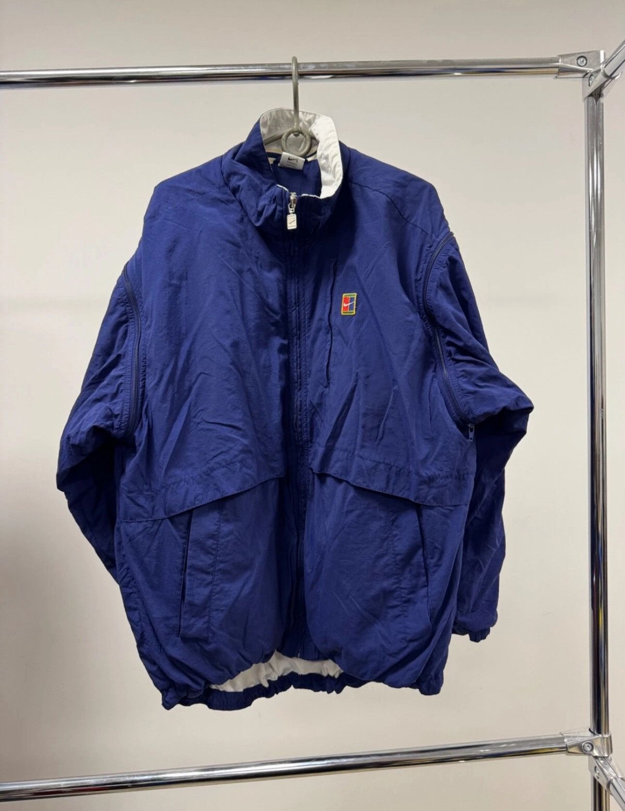 Nike × Vintage Vintage Nike Court Nylon Track Jacket 2 in 1 Windbreaker 90S Size US L / EU 52-54 / 3 - 1 Thumbnail