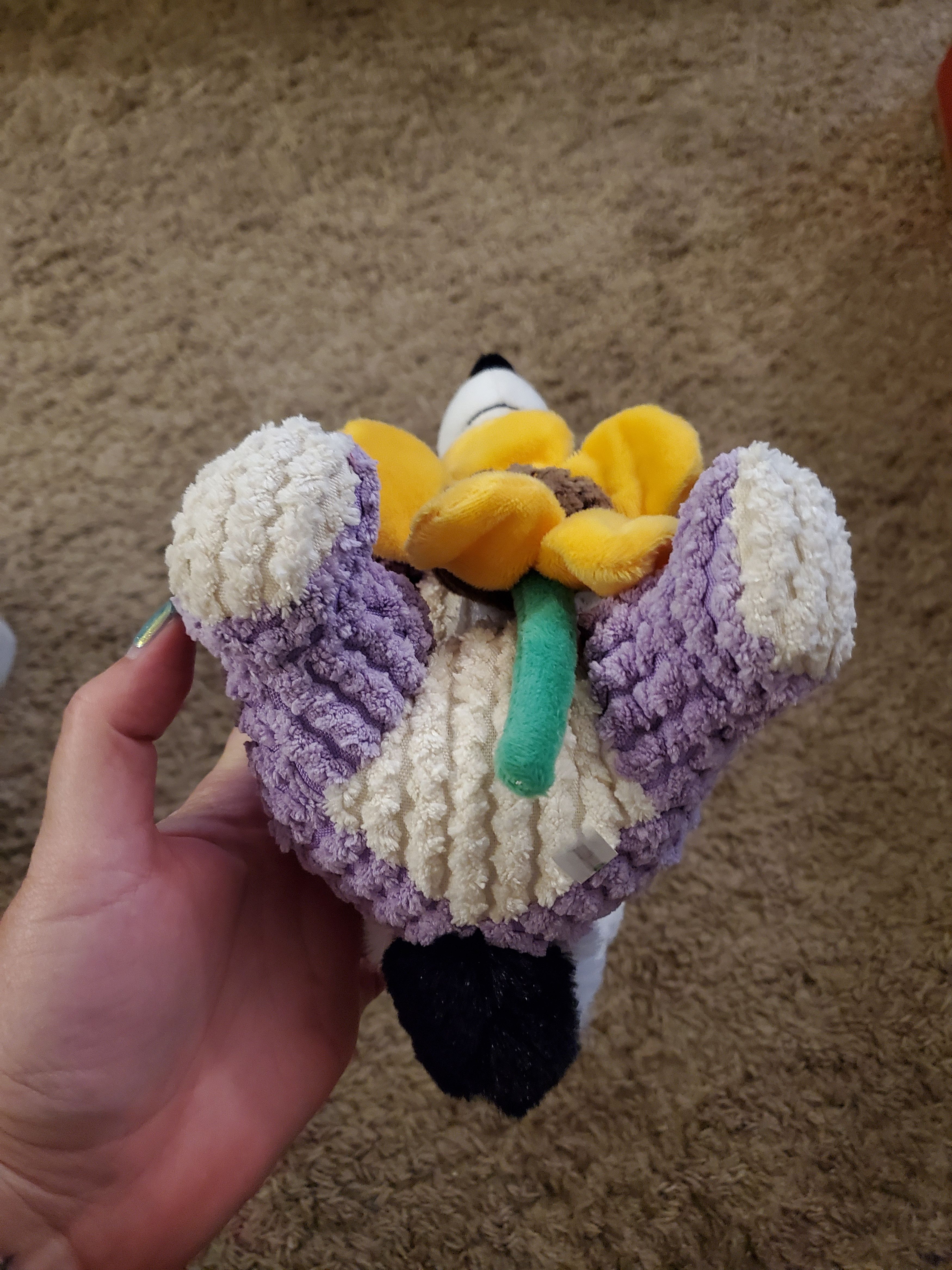 Other Purple crocheted skunk dog/kid toy with sunflower Size ONE SIZE - 2 Thumbnail