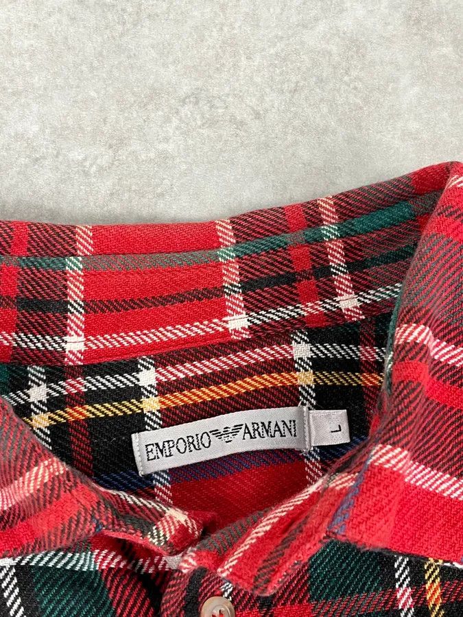 Emporio Armani 1990s Emporio Armani Red & Green Checkered Shirt Size US M / EU 48-50 / 2 - 9 Thumbnail