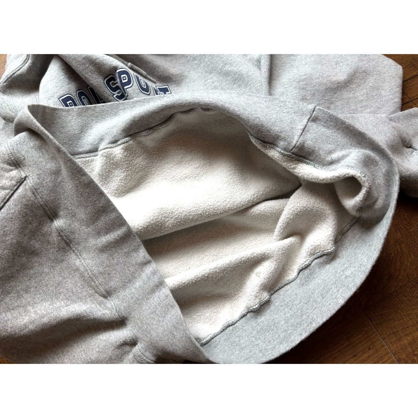 Polo Ralph Lauren Polo Ralph Lauren Hoodie USA Made 1997 Gray Flag Logo Vintage Mens Sz 3XL Size US XXL / EU 58 / 5 - 5 Thumbnail