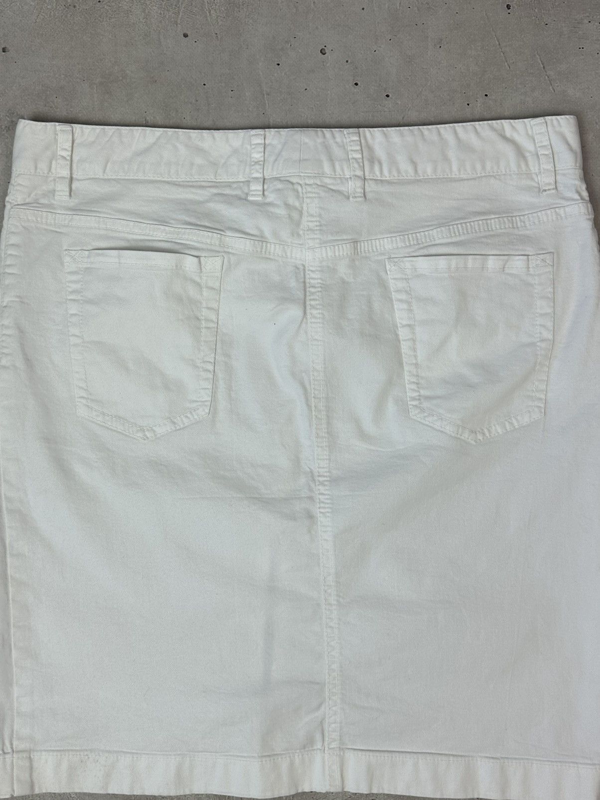Dolce & Gabbana Vintage Dolce & Gabbana White Cotton Metal Logo Midi Skirt Size 32" / US 10 / IT 46 - 5 Thumbnail