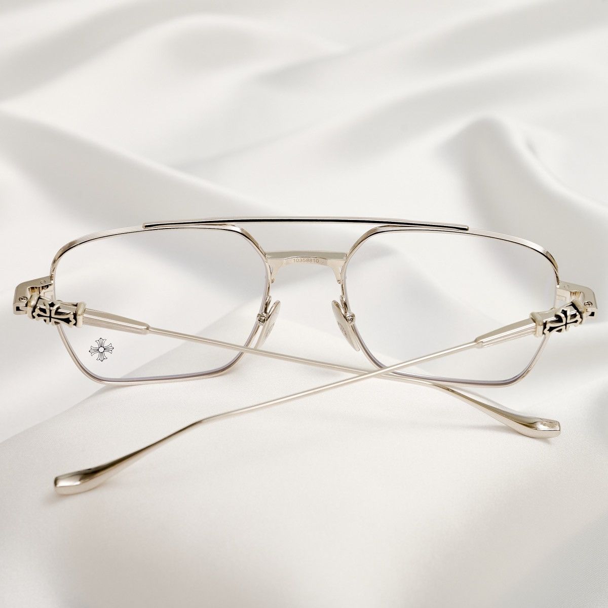 Chrome Hearts CHROME HEARTS MAGNUM II MATTE BLACK/SHINY SILVER GLASSES Size ONE SIZE - 7 Thumbnail