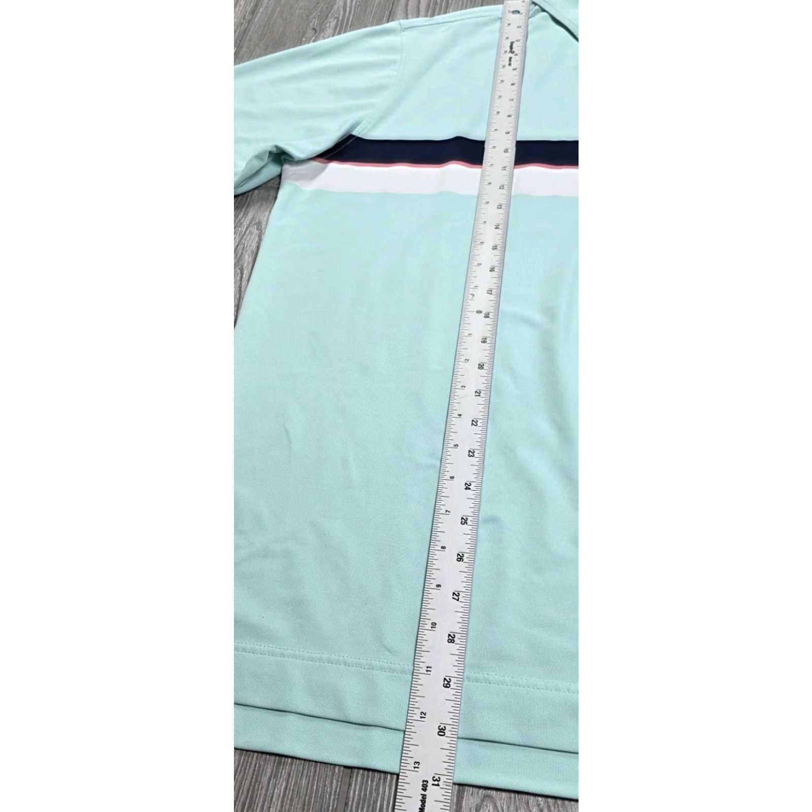 Footjoy FootJoy FJ Mens L Short Sleeve Mint Green Pink Performance Golf Polo Shirt Shirt Mens L Green Pink Colorblock 90s? Size US L / EU 52-54 / 3 - 7 Thumbnail
