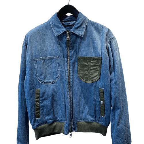 Alexander McQueen o1w1db10725 Chore Denim Bomber Jacket in Washed Blue Size US M / EU 48-50 / 2 - 1 Preview