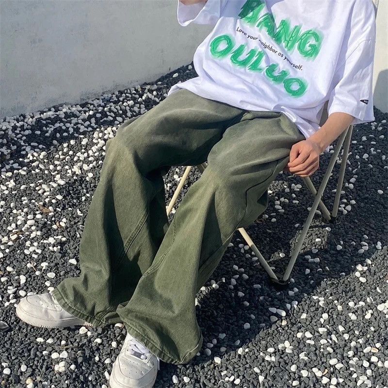 Vintage Jeans Baggy Frayed wide-leg retro Style Hip-hop Trousers Size US 34 / EU 50 - 2 Thumbnail