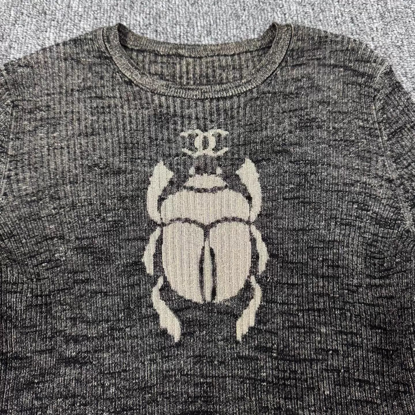 Chanel Chanel Beetle Jacquard CC Short-Sleeve Knit Top 38 97 New Size S / US 4 / IT 40 - 4 Thumbnail