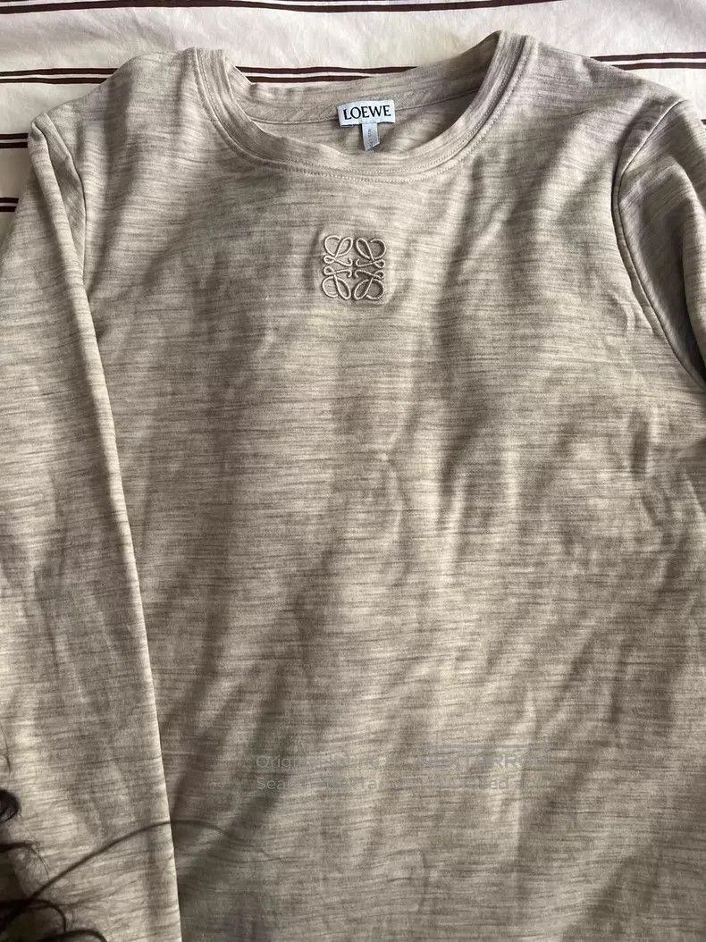 Loewe Loewe Beige Long Sleeve T-Shirt Size M / US 6-8 / IT 42-44 - 3 Thumbnail