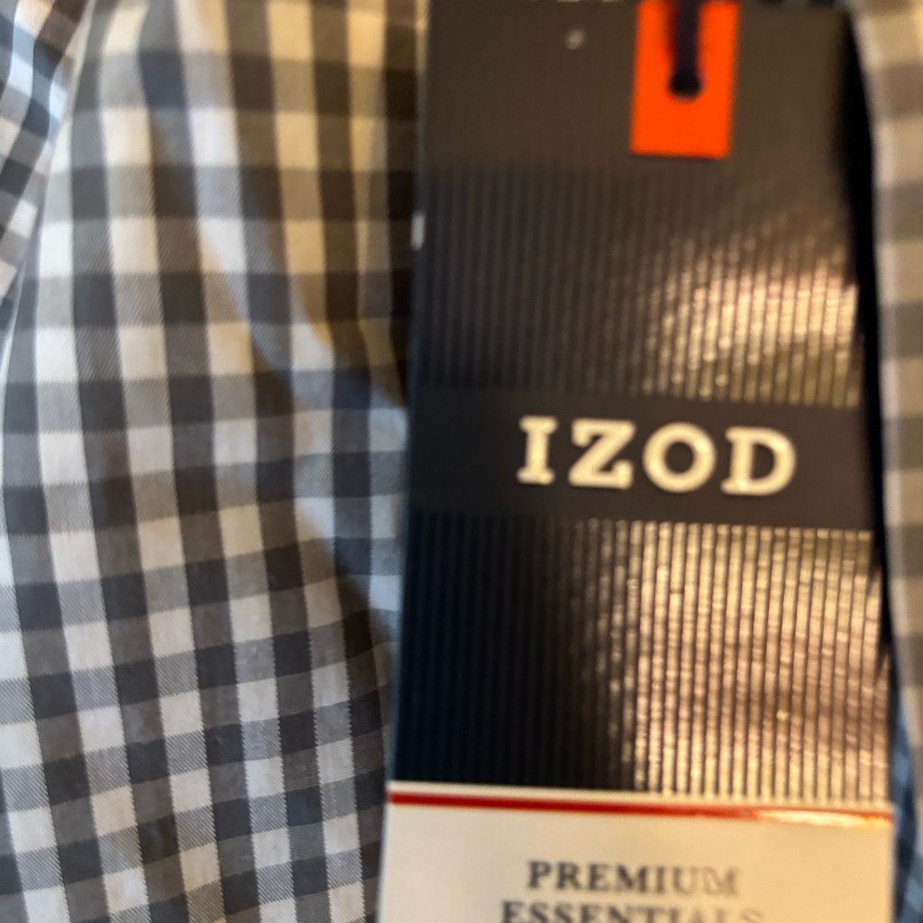 Izod NWT Mens Check IZOD dress shirt Size 38L - 6 Thumbnail