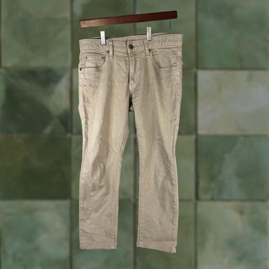 Bonobos Bonobos Jeans Mens 29x28 Beige Straight Leg Stretch Denim Casual Khaki Pants Jeans Men 29 Beige Straight Leg Size US 29 - 1 Thumbnail