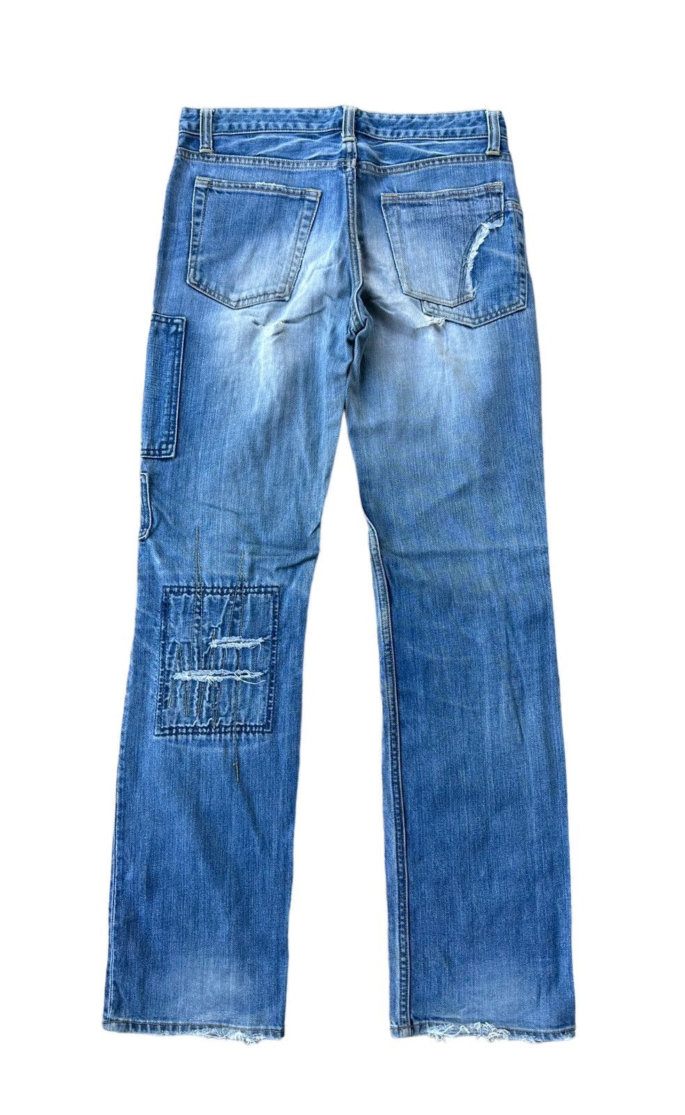Vintage Johnbull patchworks blue denim jeans Size US 28 / EU 44 - 2 Thumbnail