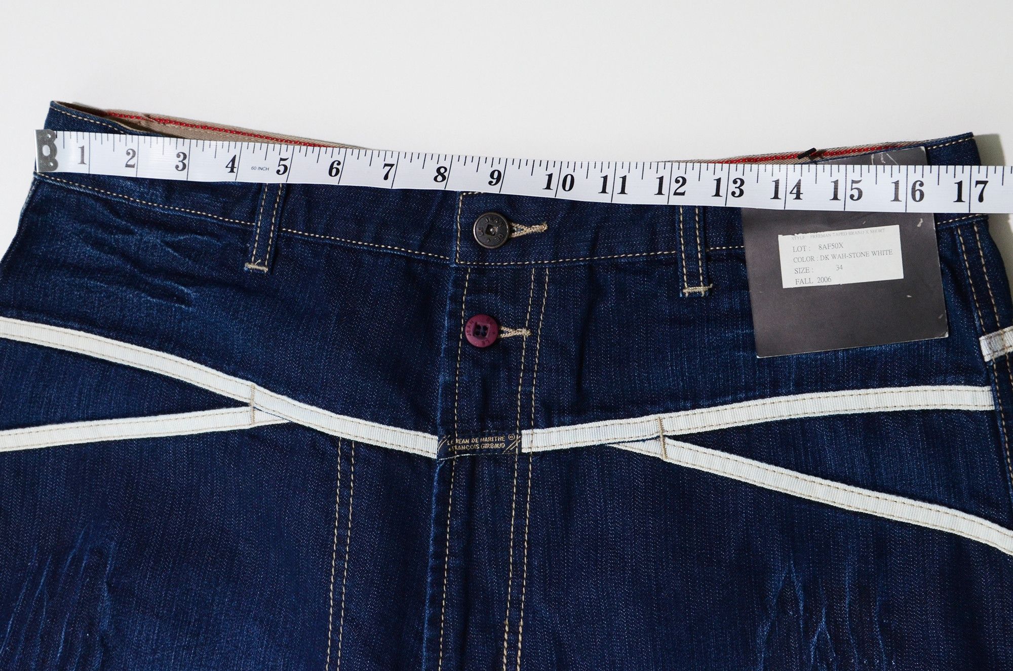 Marithe + Francois Girbaud M+FG Jorts W34 Denim 2006 Carft Streetwear Size US 34 / EU 50 - 12 Thumbnail