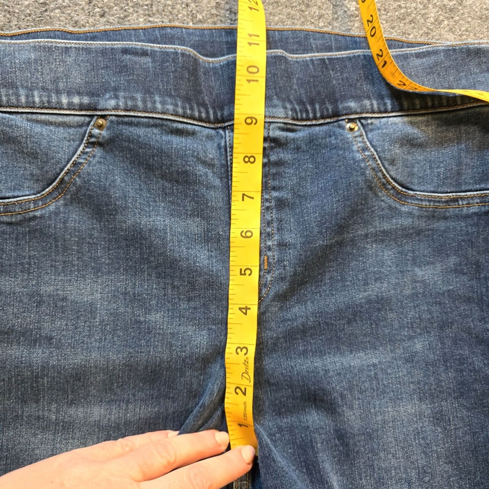 Spanx Spanx Jeans Womens Large Pull On Stretch Distress Raw Hem Skinny Mid Rise Casual Jeans Size 36" / US 14 / IT 50 - 7 Thumbnail