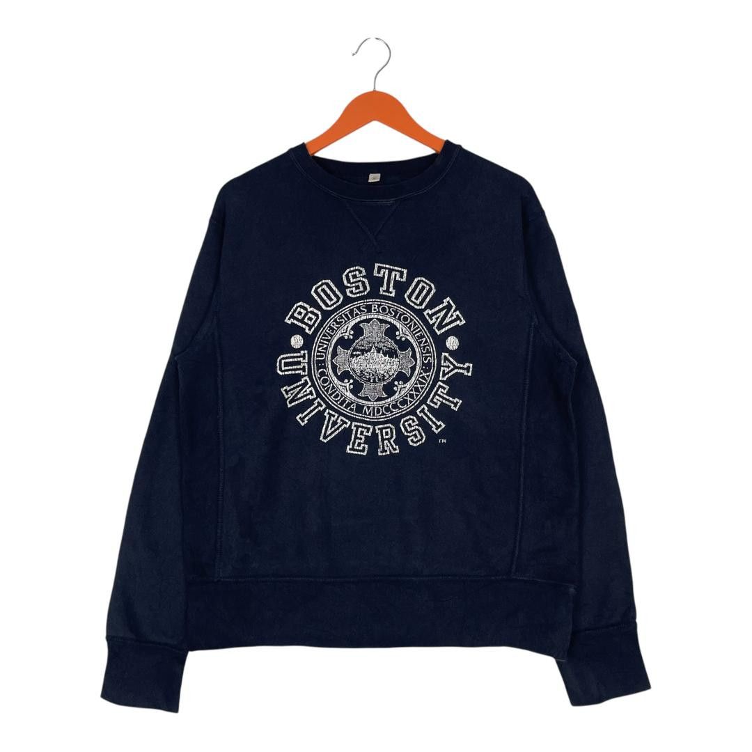 Vintage Vintage Boston University Spell Out Logo Sweatshirt Size US L / EU 52-54 / 3 - 1 Thumbnail