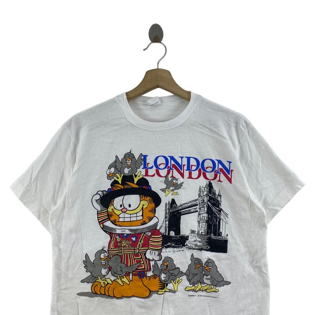 Vintage Vintage GARFIELD LONDON 1978 US Cartoon Character Print Size US L / EU 52-54 / 3 - 2 Thumbnail