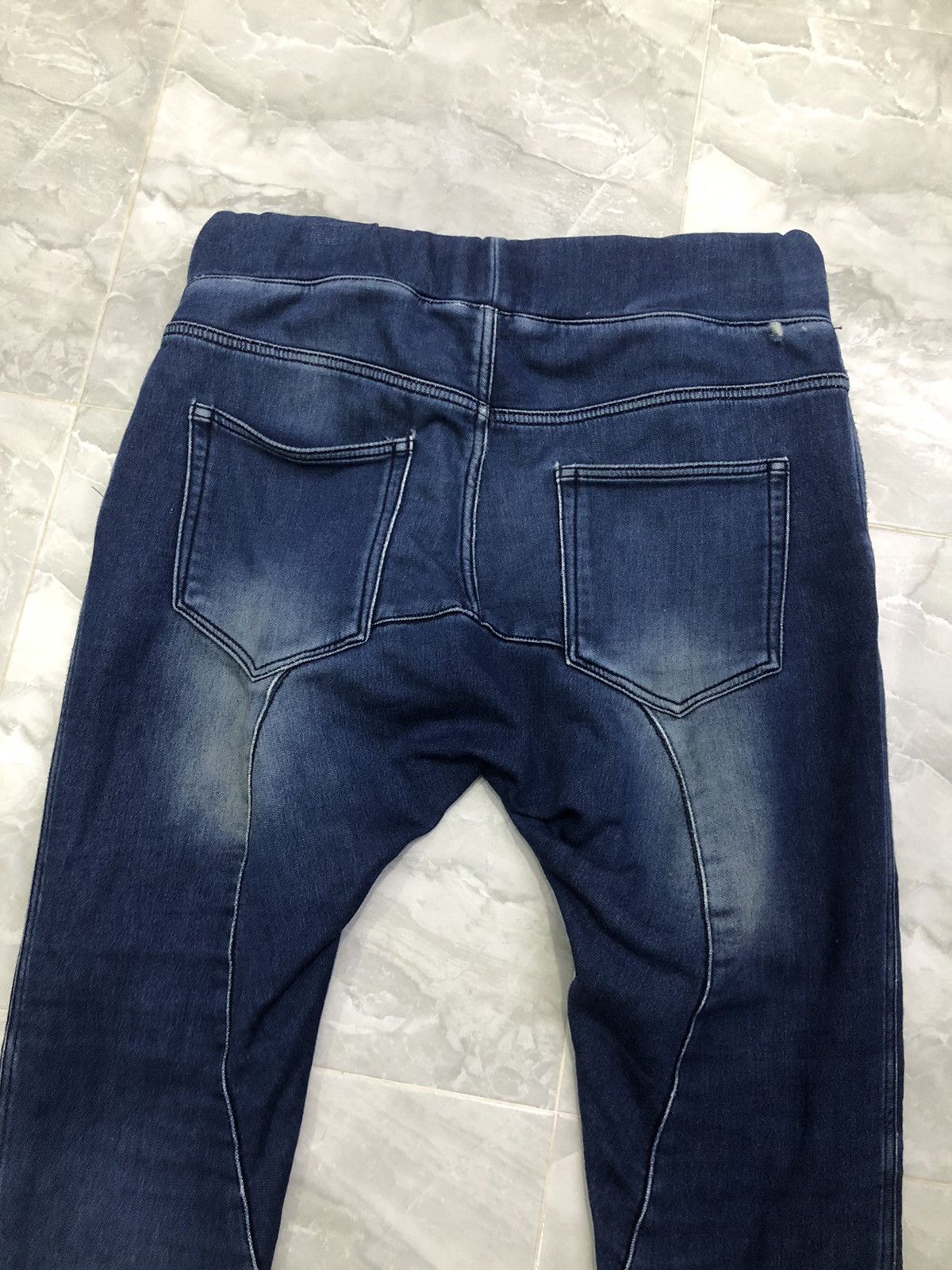 Zara Zara Man Drop Crotch Tapered Denim Joggers Size US 32 / EU 48 - 8 Thumbnail