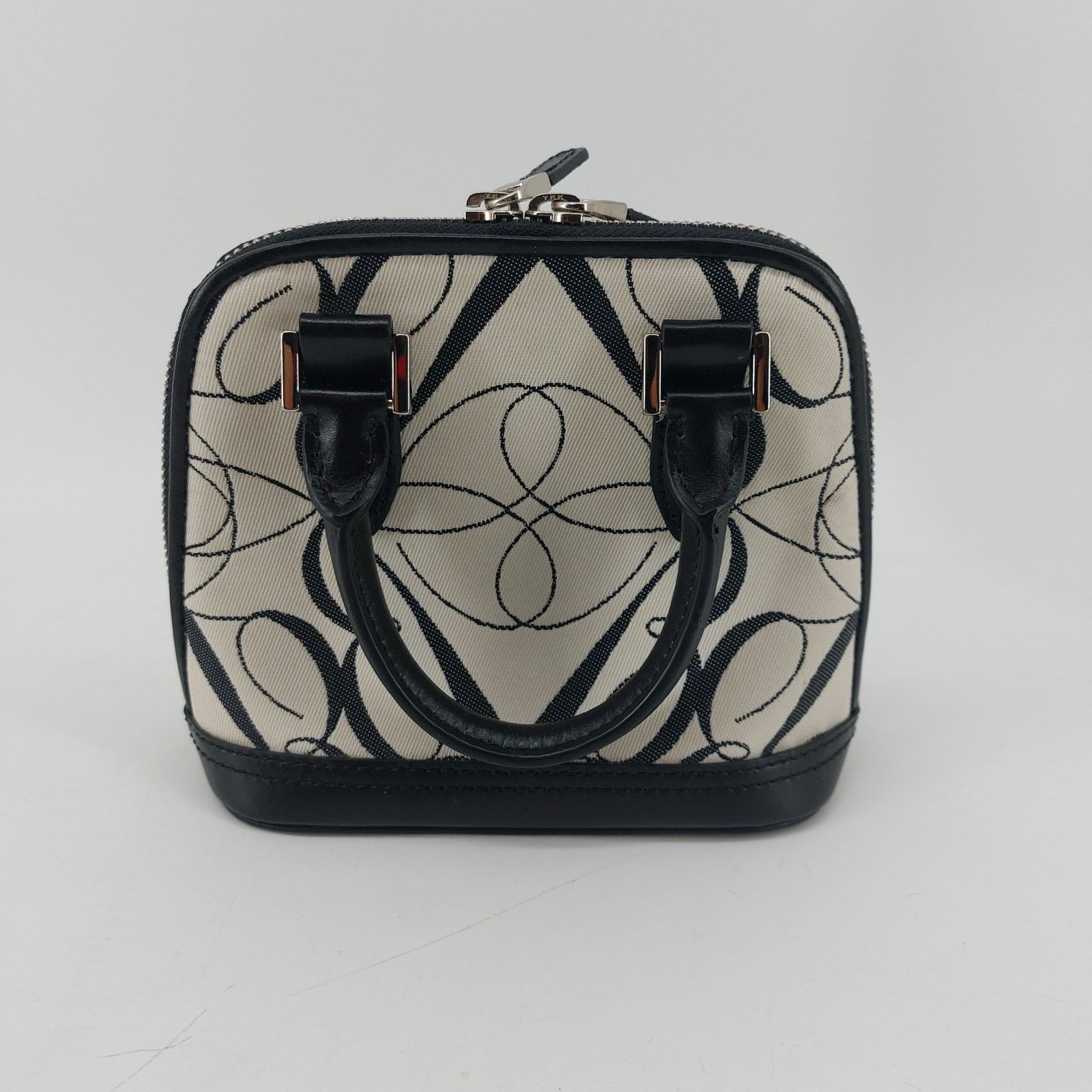 Brooks Brothers Mini Purse Cream Black Swirl Loops in White, Women's