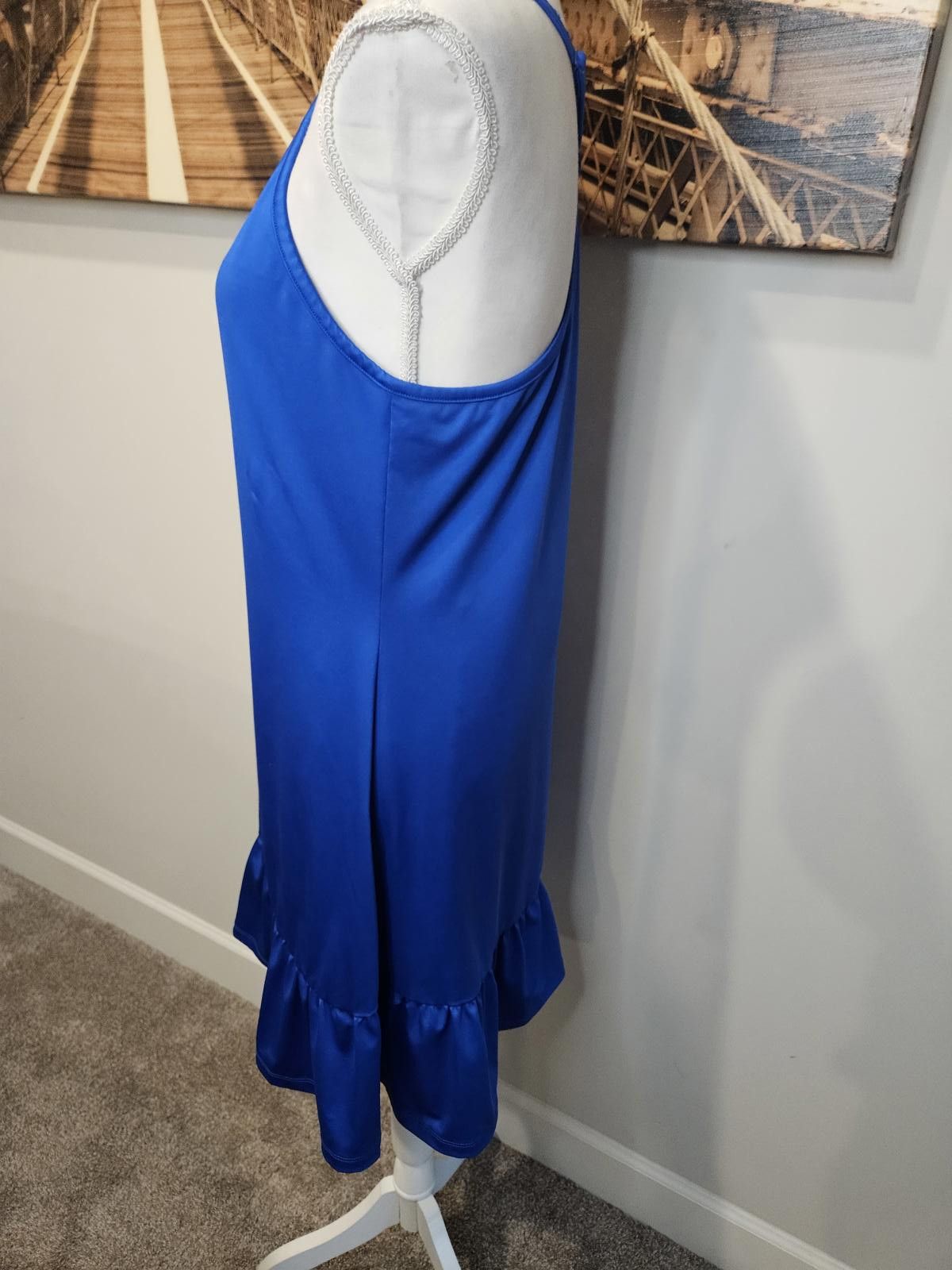 Designer Crown & Ivy Tank Running Skort Dress with Ruffled Hem Size ONE SIZE - 3 Thumbnail
