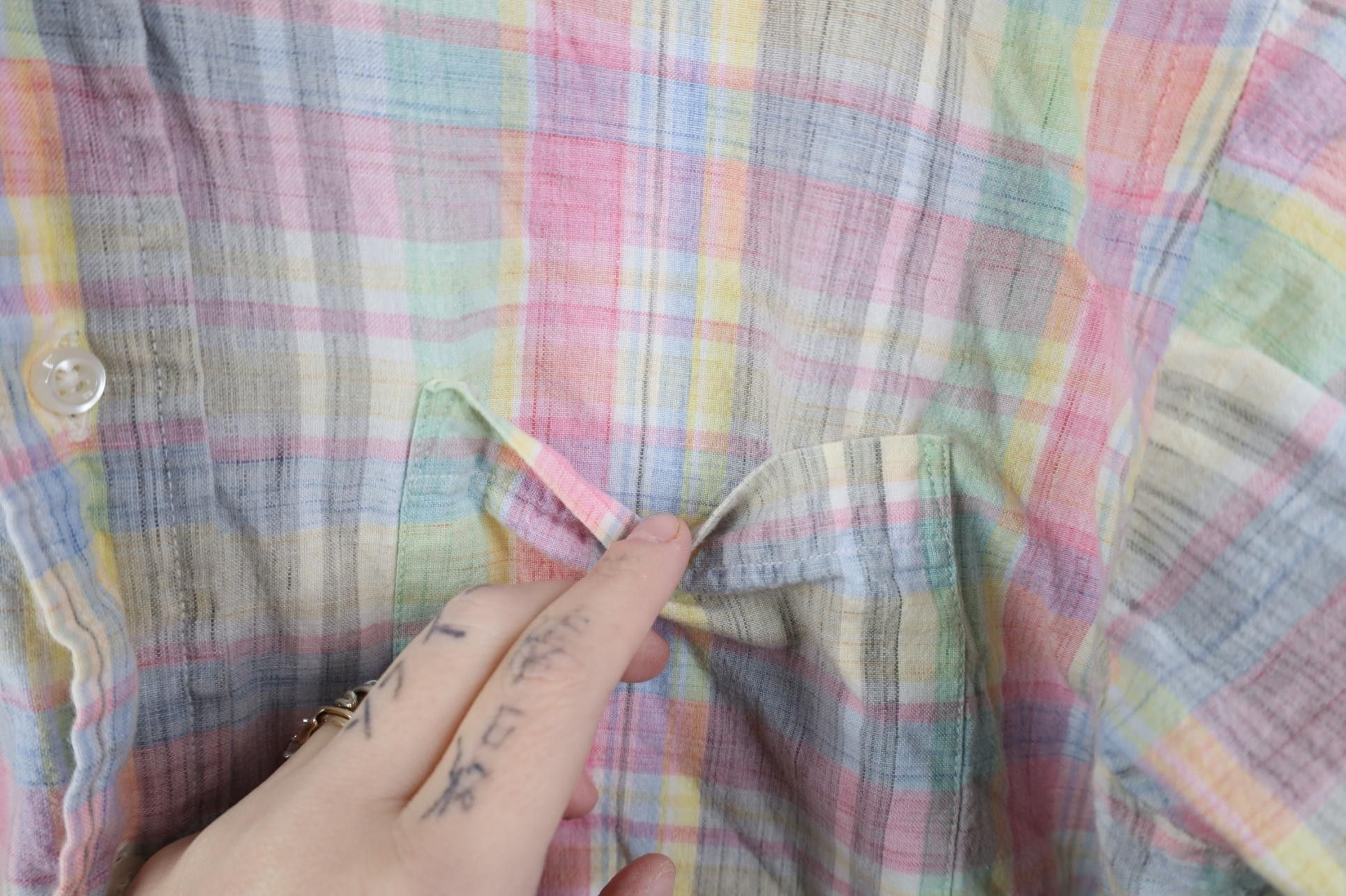 Vintage Vintage 90s Streetwear Madras Plaid Button Down Shirt USA Size US L / EU 52-54 / 3 - 6 Thumbnail