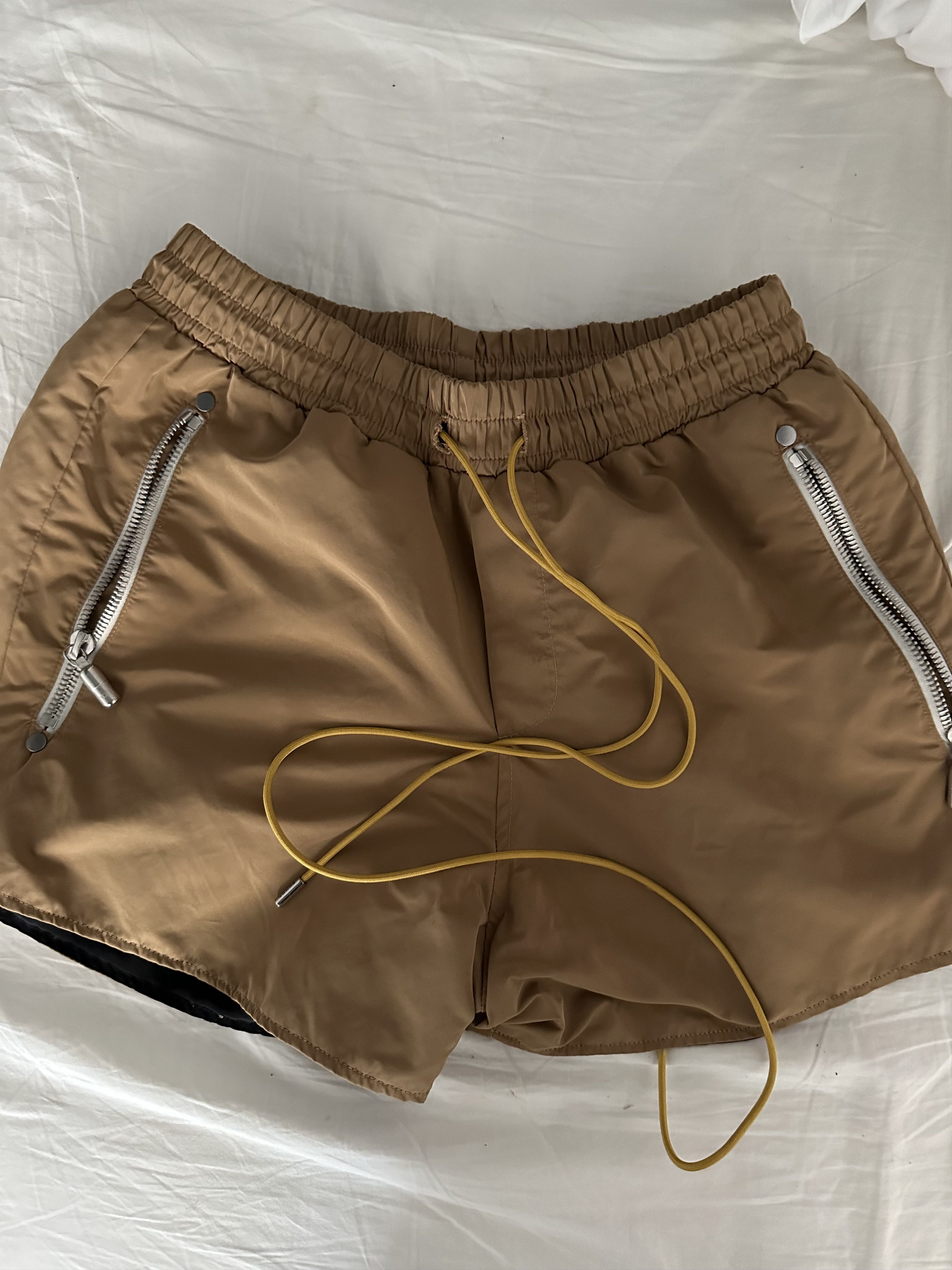 image of Rhude Rivet Shorts in Beige, Men's (Size 30)