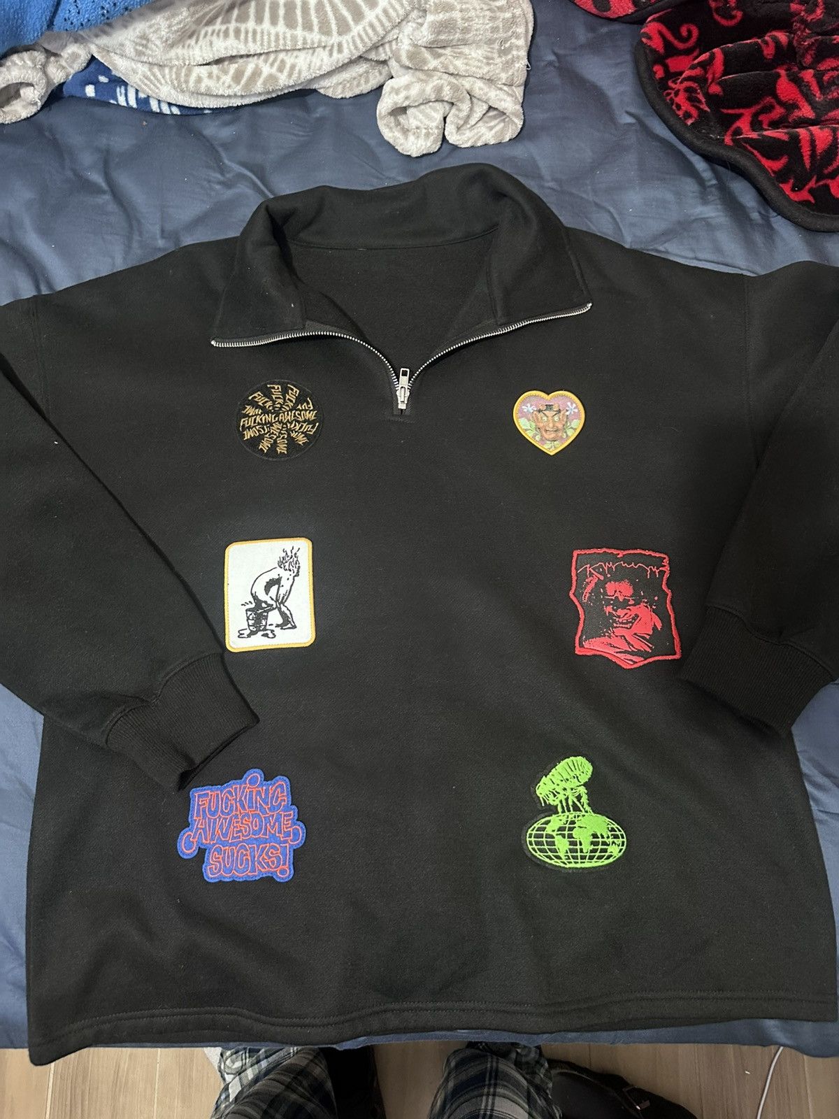 Fucking Awesome FA Polo 1/4 Zip up SAMPLE Size US M / EU 48-50 / 2 - 1 Thumbnail
