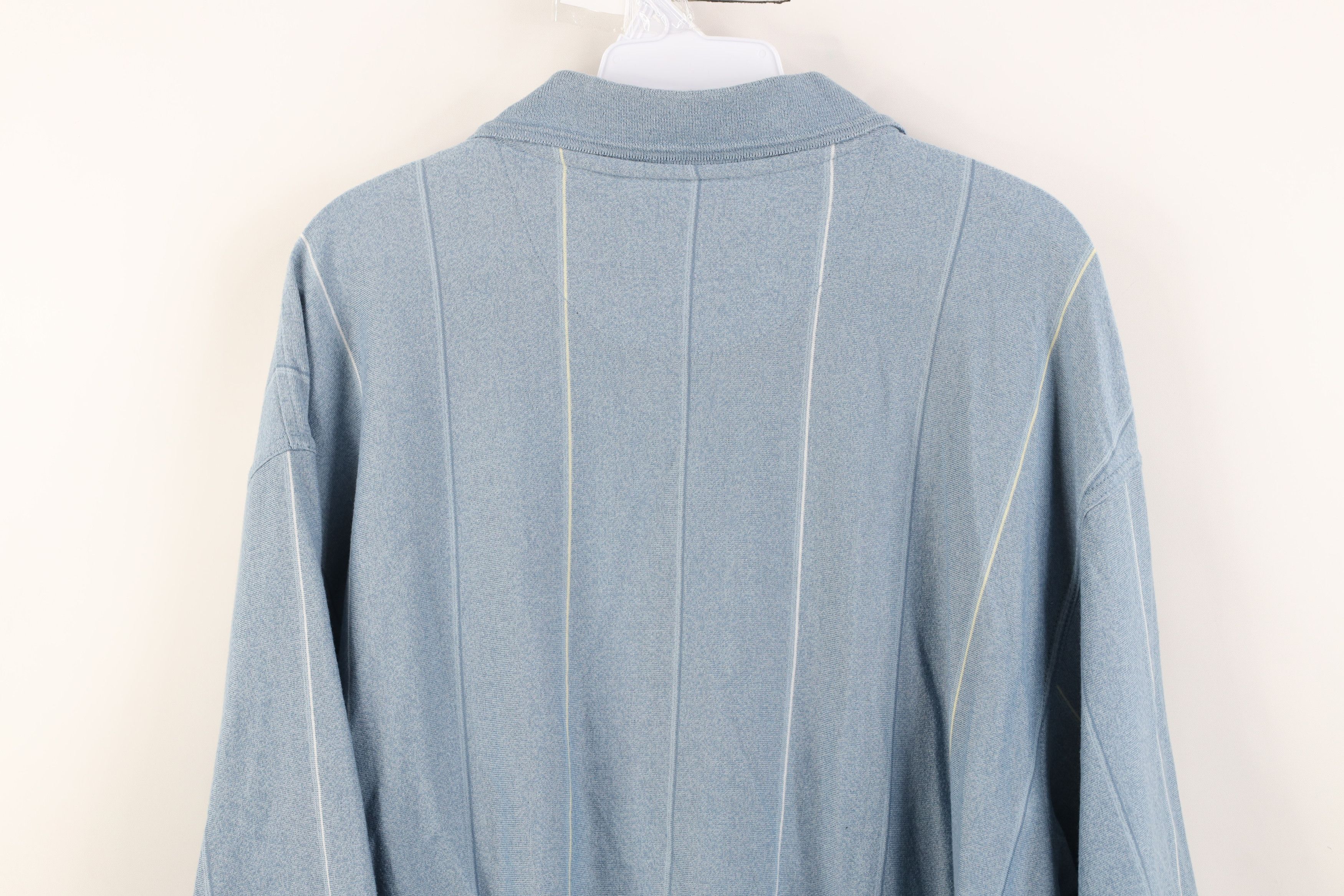 Vintage Vintage 90s Streetwear Knit Collared Golf Polo Shirt Blue Size US XL / EU 56 / 4 - 11 Thumbnail