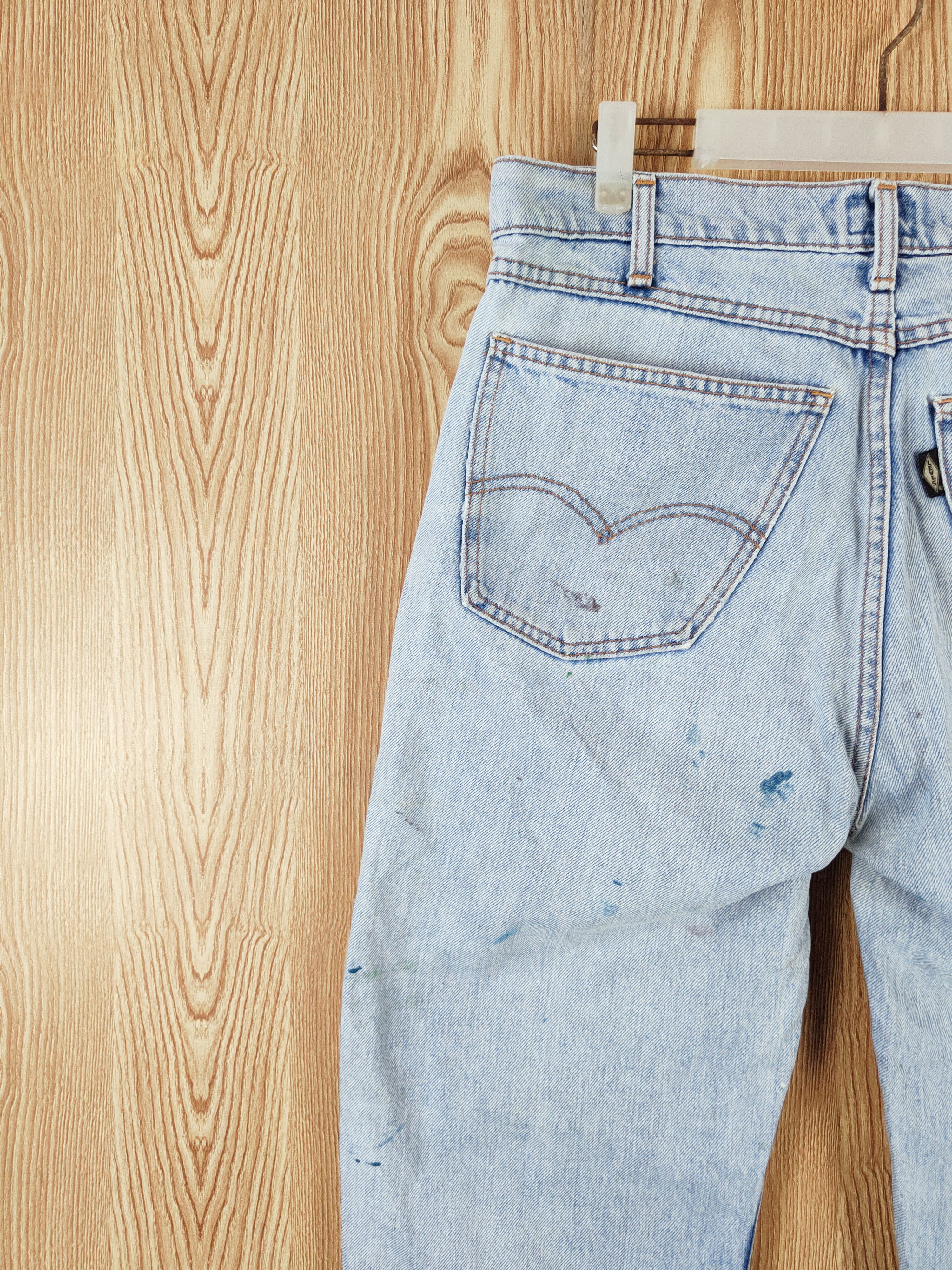Levi's Levi's painter vintage Blue Distressed Ripped Jeans #W539 Size US 33 - 8 Thumbnail