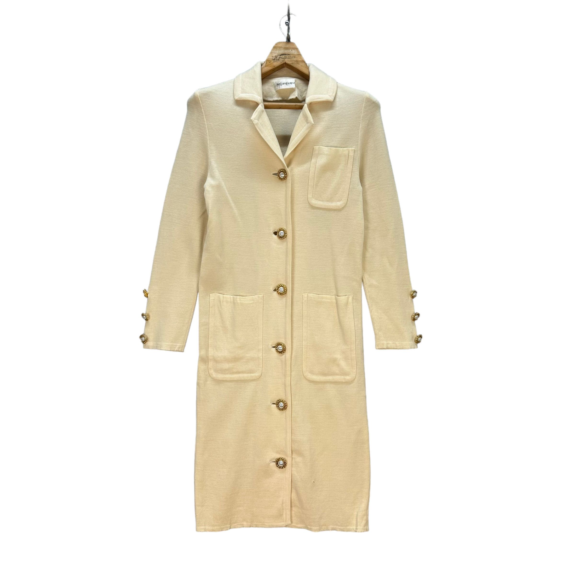 Yves Saint Laurent YVES SAINT LAURENT LONG COAT JACKET #8533-013 Size M / US 6-8 / IT 42-44 - 1 Thumbnail