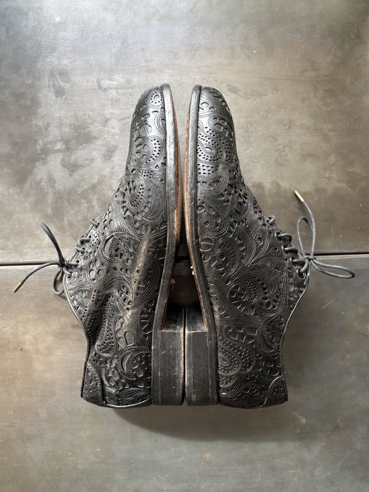 Duckie Brown × Florsheim Florsheim by Duckie Brown Tooled Leather Dress Shoes Oxfords Size US 9.5 / EU 42-43 - 18 Thumbnail