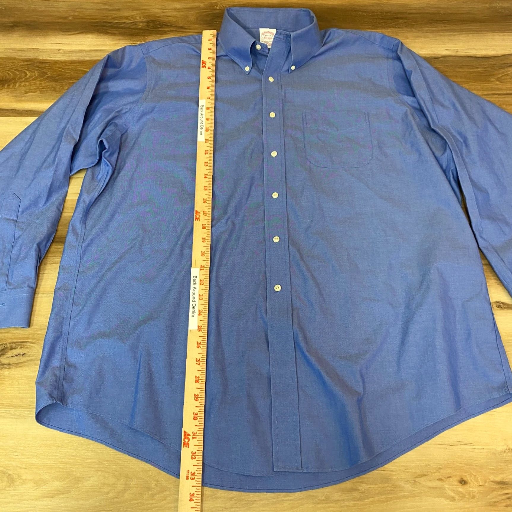 Brooks Brothers VINTAGE Brooks Brothers Shirt Mens 17.5 - 35 Blue Button Down Cotton Non Iron Dress Shirt, Classic Fit, Long Sleeve, Button-Down Collar Mens Size US XXL / EU 58 / 5 - 5 Thumbnail